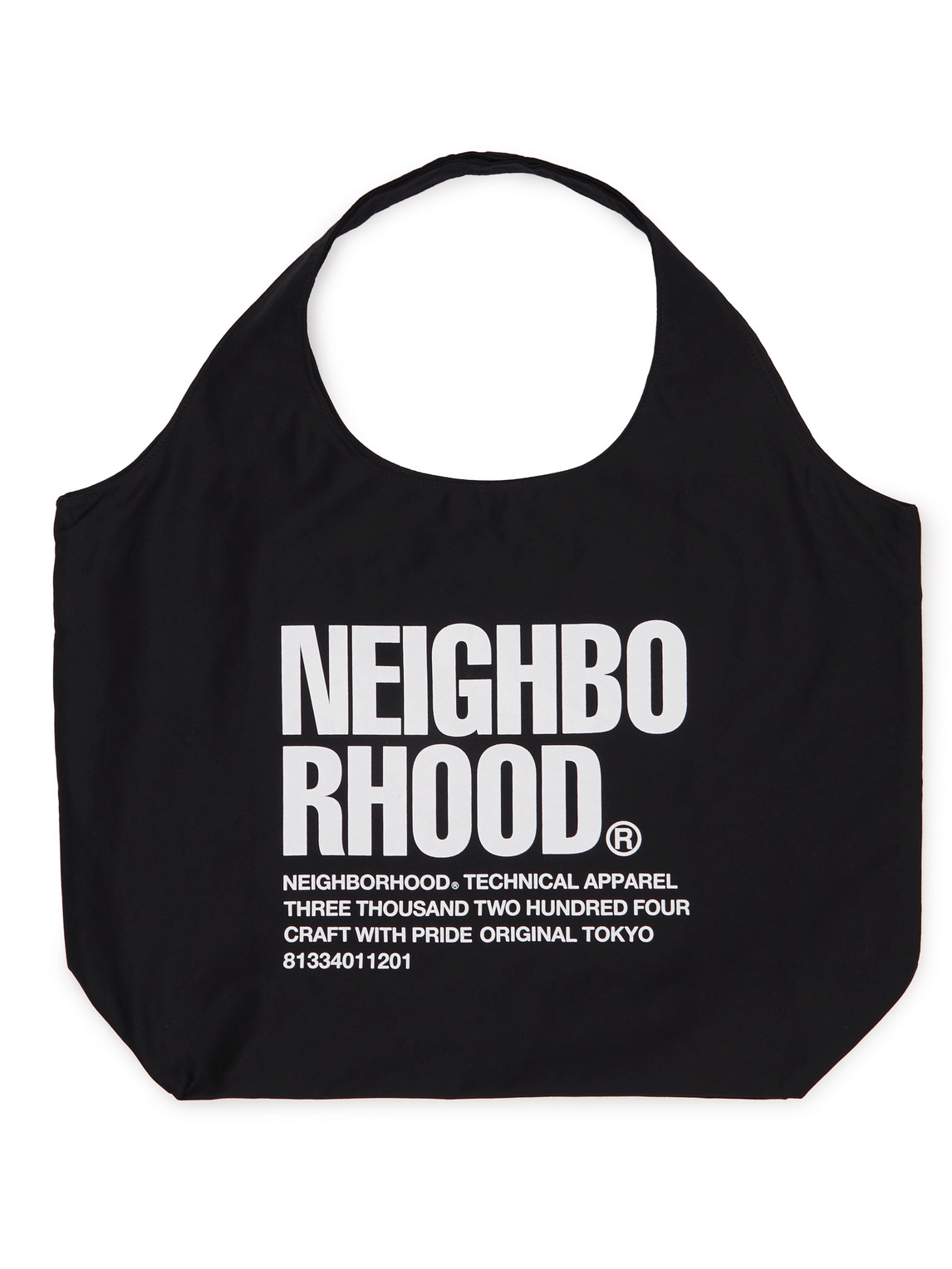 Neighborhood Id Large Printed Cotton-twill Tote Bag In Black