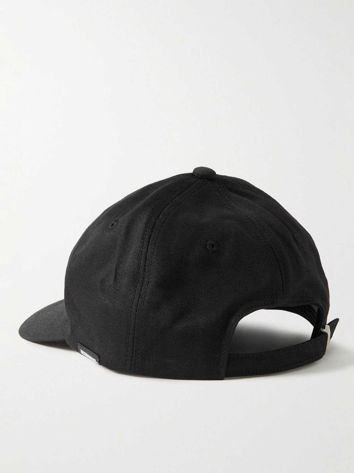 Shop Neighborhood Logo-appliquéd Cotton-twill Baseball Cap In Black