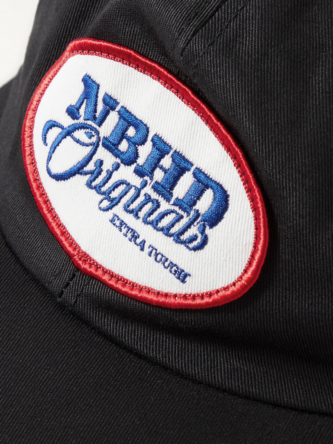Shop Neighborhood Logo-appliquéd Cotton-twill Baseball Cap In Black