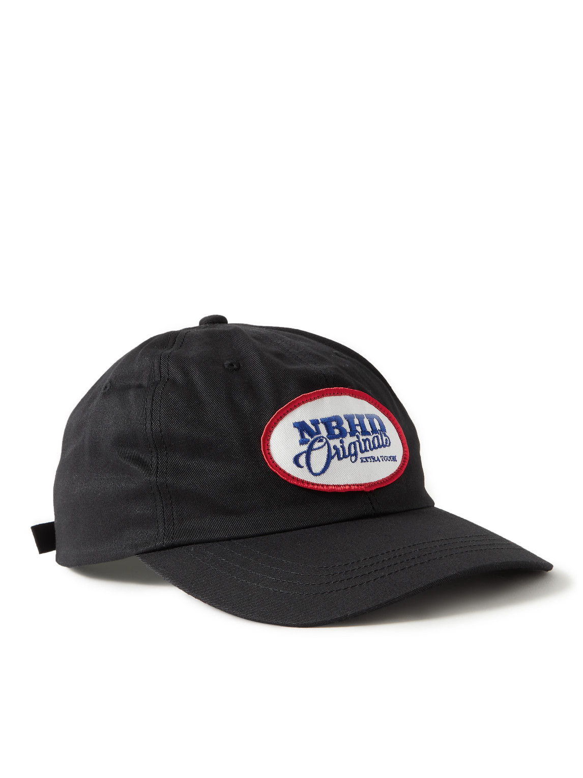 Neighborhood Logo-appliquéd Cotton-twill Baseball Cap In Black