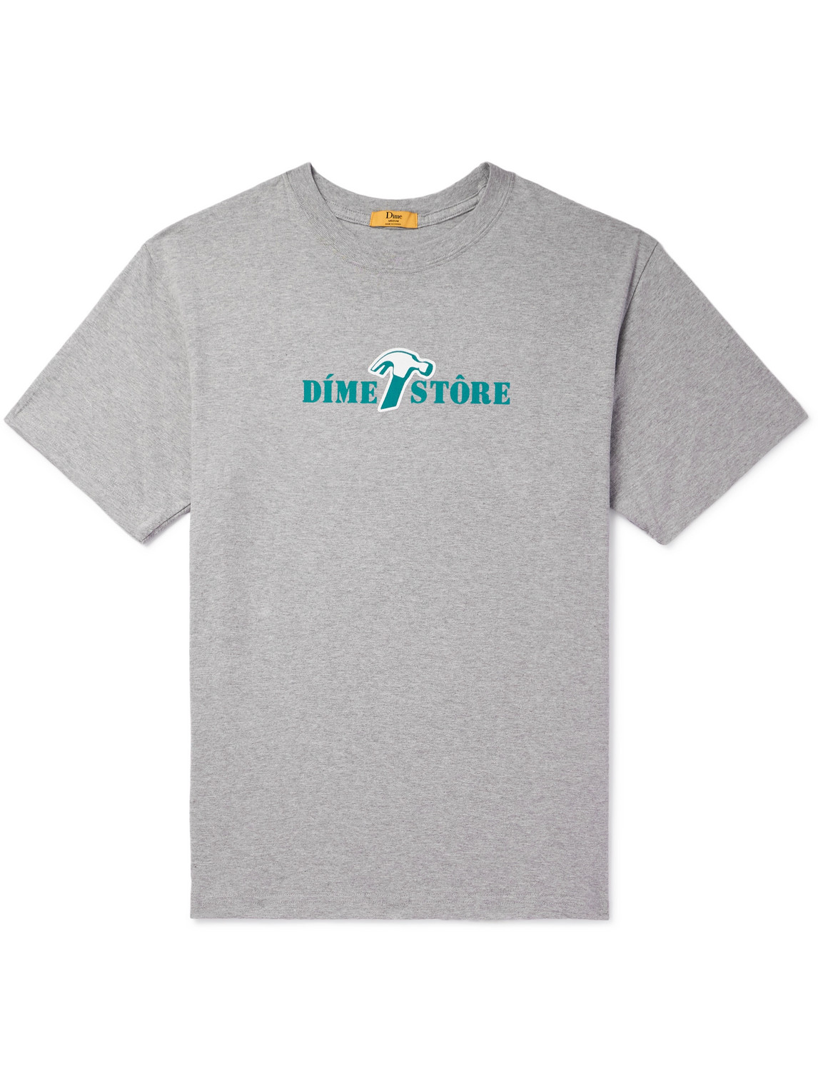 Dime Reno Logo-print Cotton-jersey T-shirt In Gray