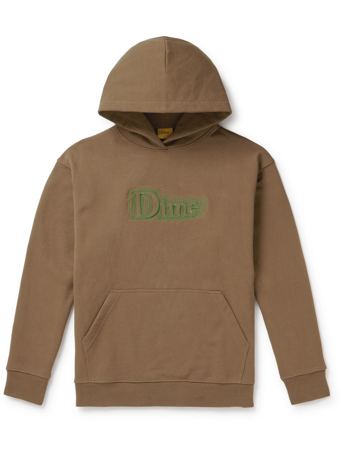 DIME CLASSIC NOIZE LOGO-EMBROIDERED COTTON-JERSEY HOODIE