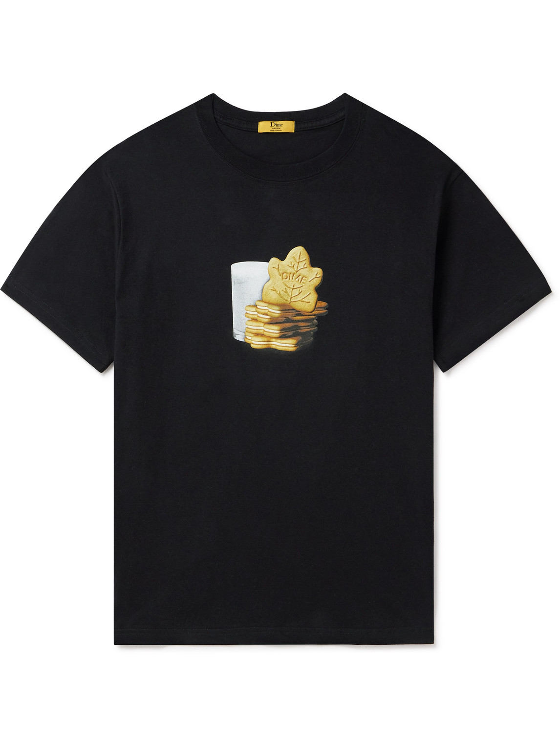 Dime Maple Logo-print Cotton-jersey T-shirt In Black