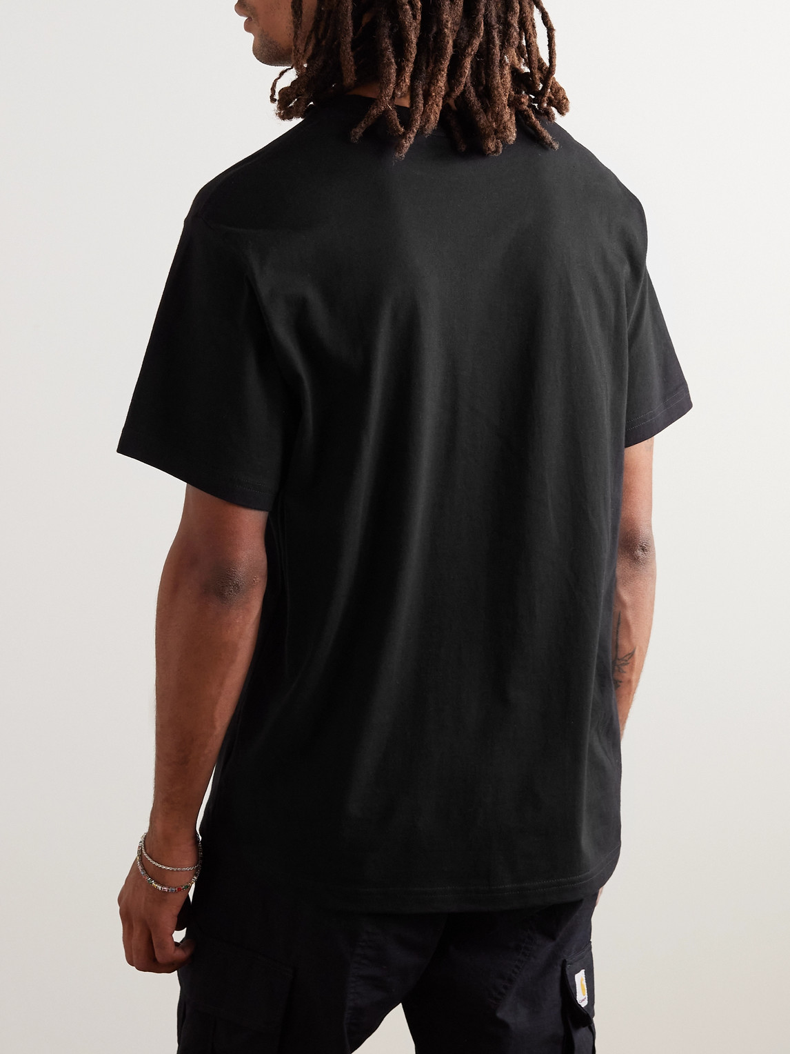 Shop Dime Pawz Logo-print Cotton-jersey T-shirt In Black