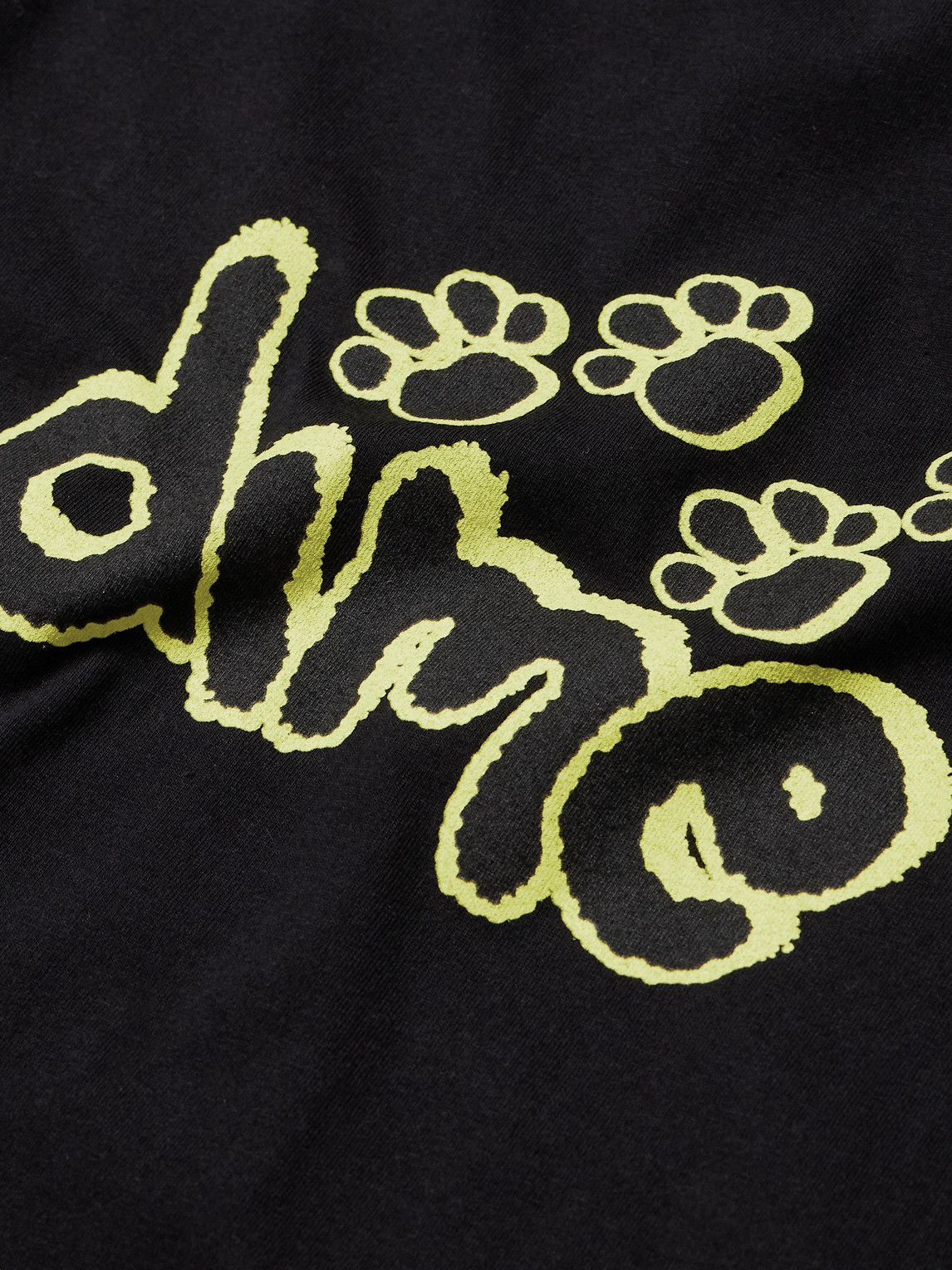 Shop Dime Pawz Logo-print Cotton-jersey T-shirt In Black