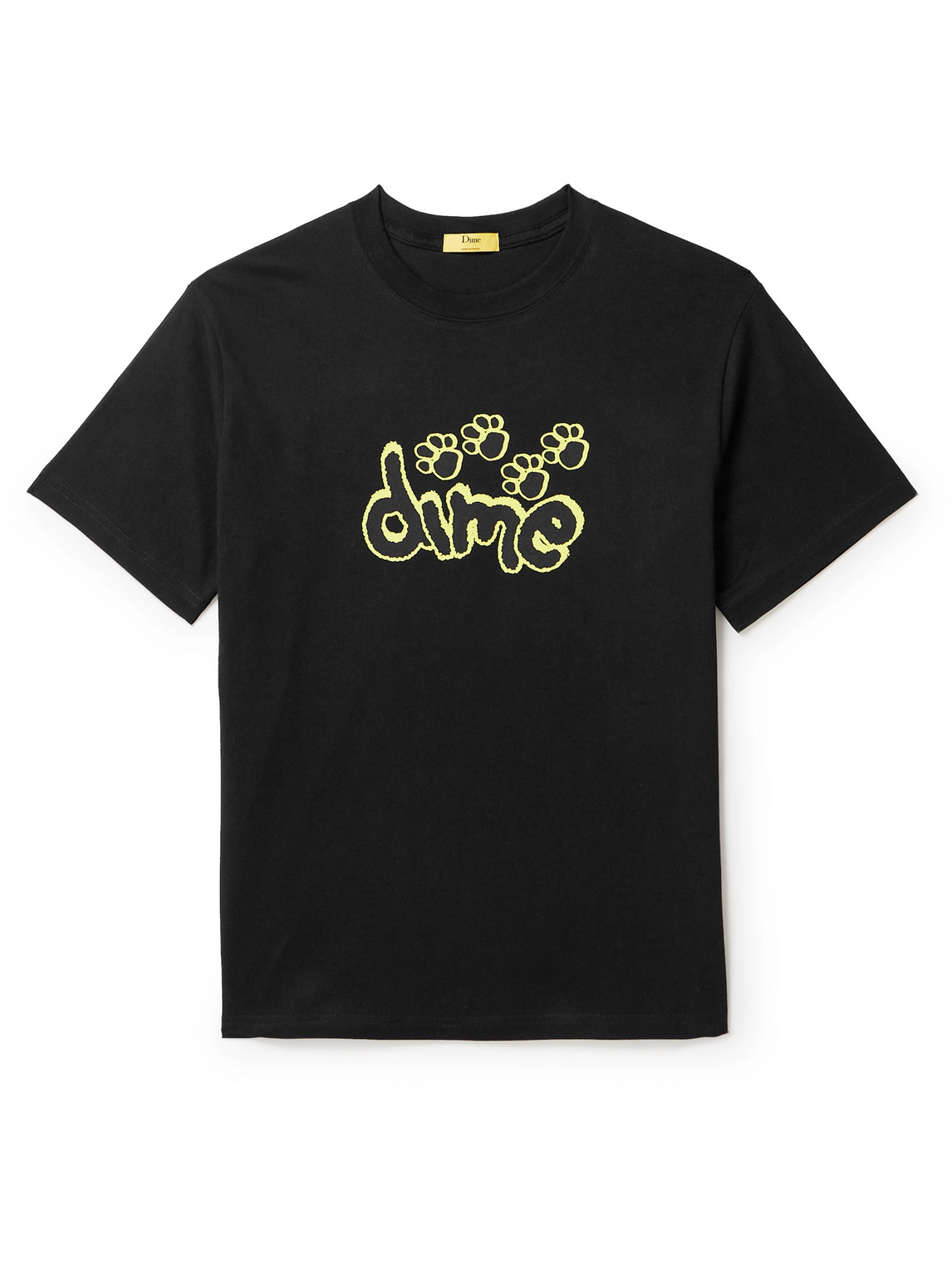 Dime Pawz Logo-print Cotton-jersey T-shirt In Black