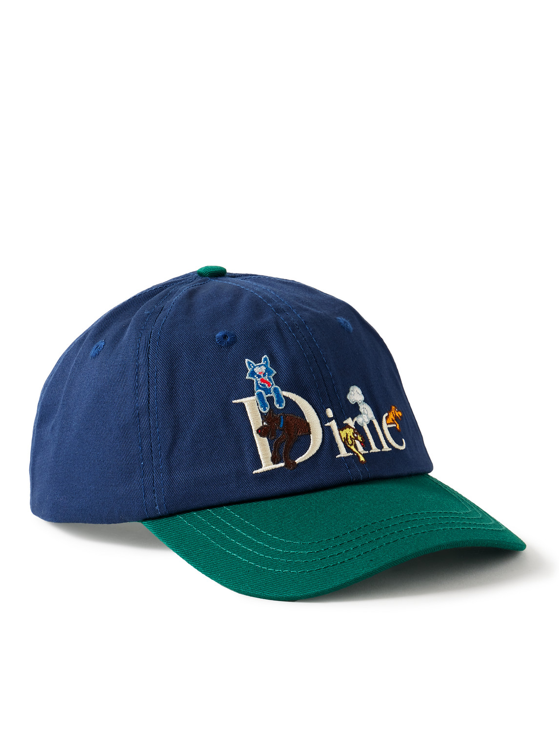 Dime Logo-embroidered Cotton-twill Baseball Cap In Blue