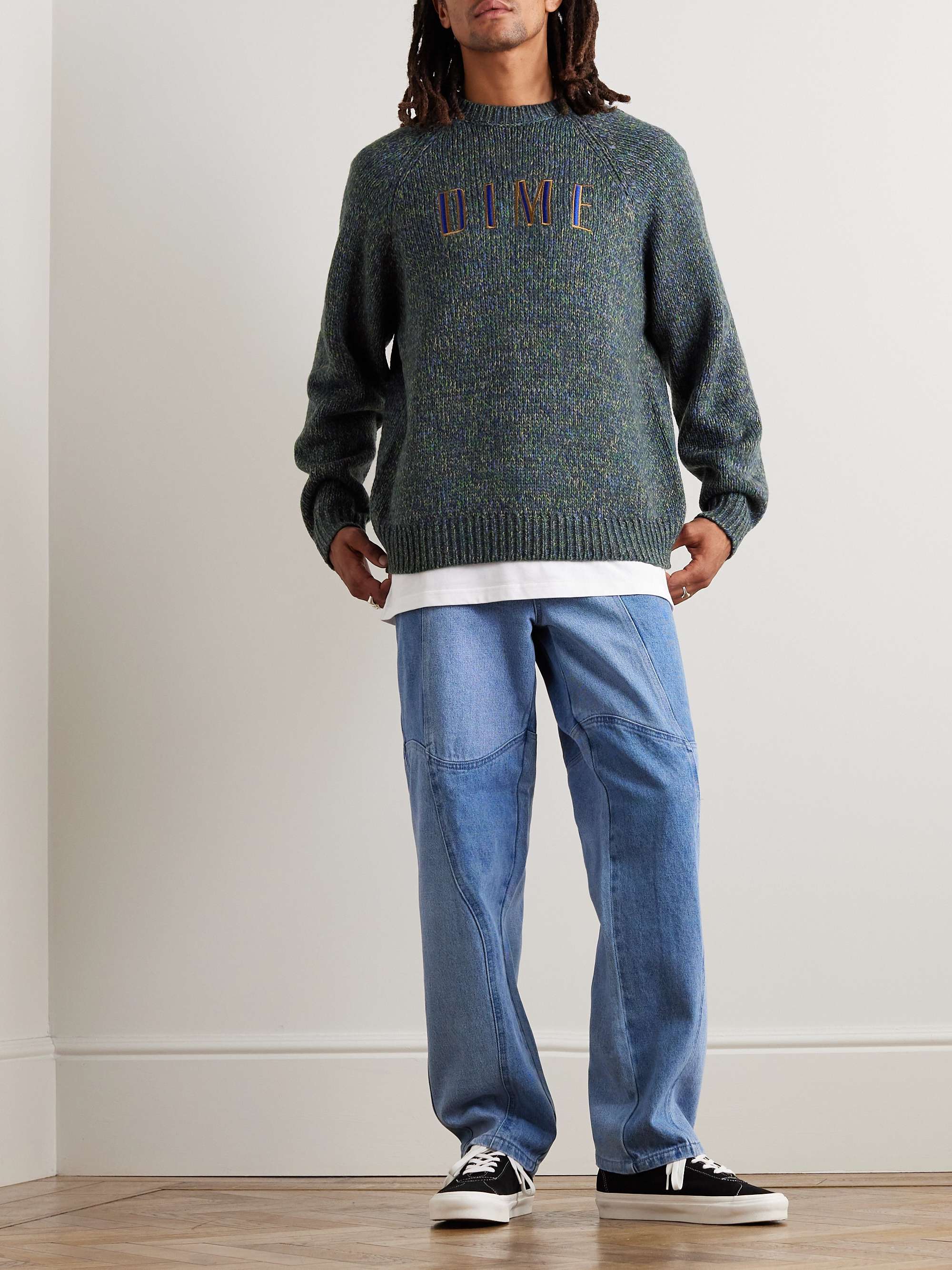 DIME Fantasy Logo-Embroidered Knitted Sweater for Men | MR PORTER