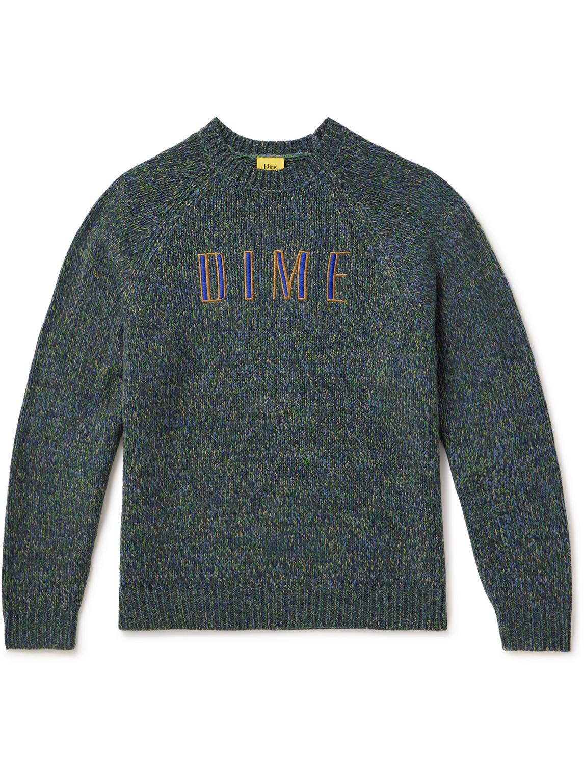Dime Fantasy Logo-embroidered Knitted Jumper In Grey