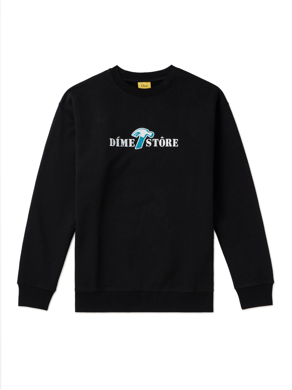 DIME RENO LOGO-EMBROIDERED COTTON-JERSEY SWEATSHIRT