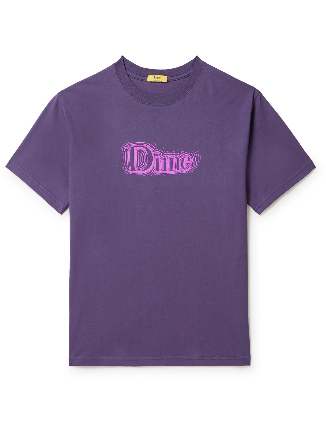 Dime Noize Logo-print Cotton-jersey T-shirt In Dark Purple