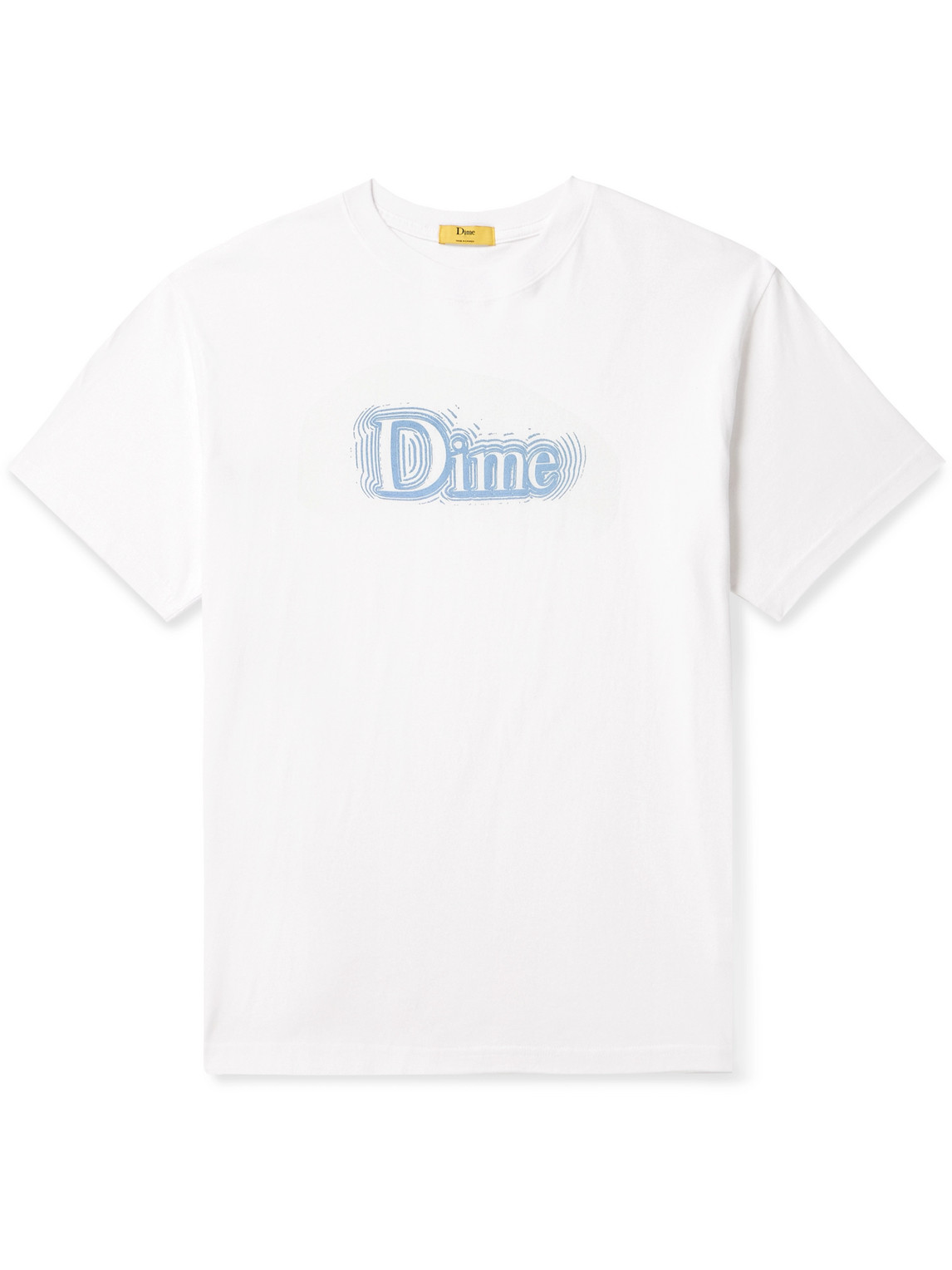 Dime Noize Logo-print Cotton-jersey T-shirt In White