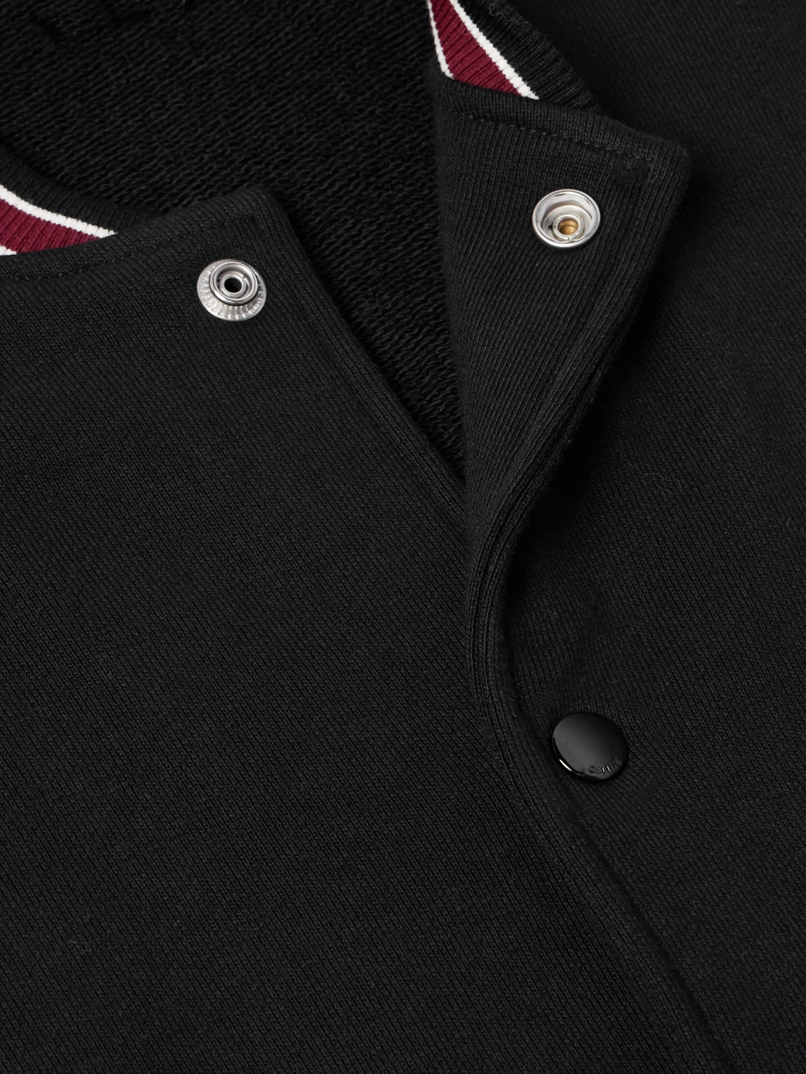 Celine Varsity Collegiate Bomber Jacket In Black