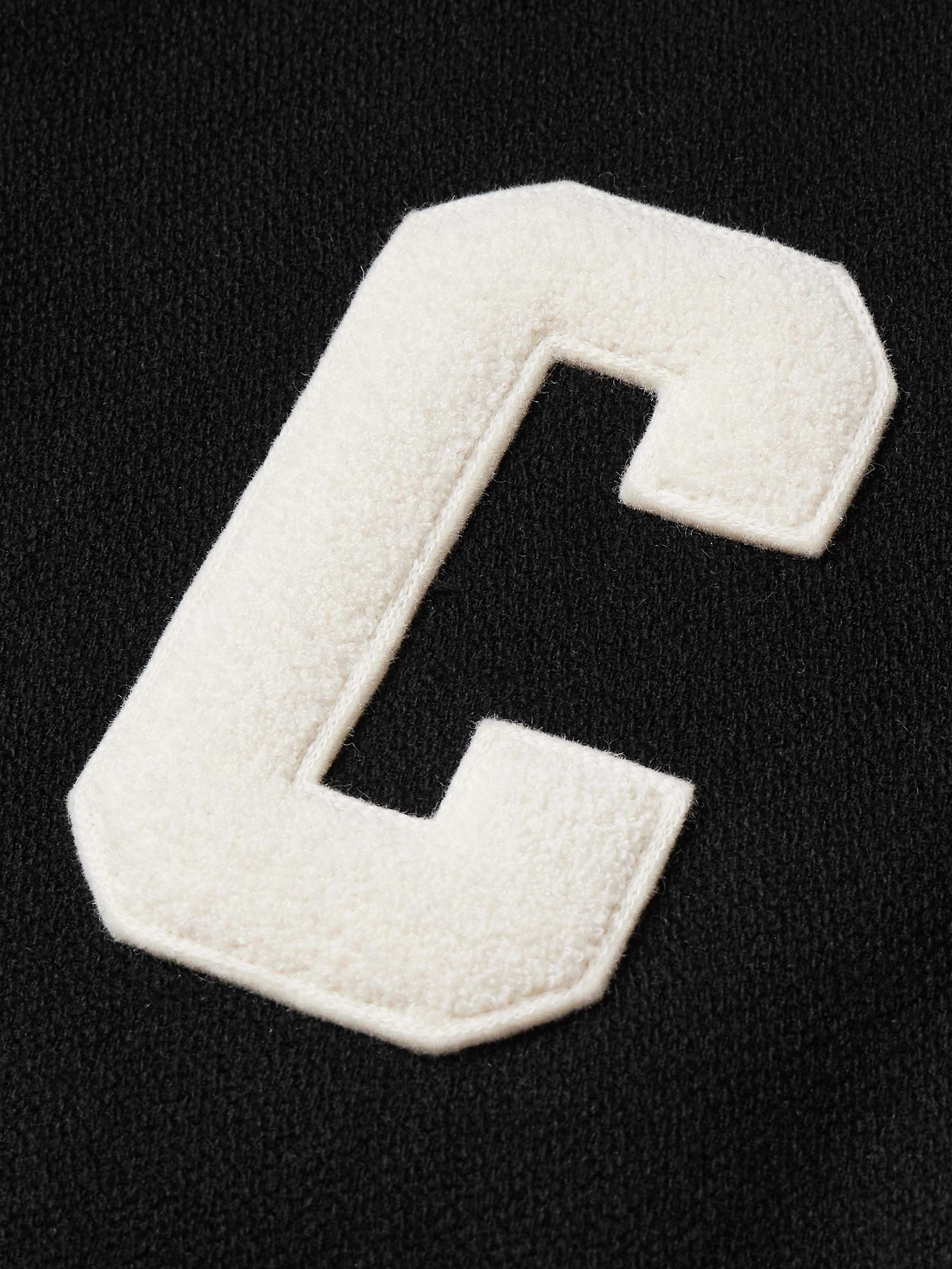 CELINE HOMME Logo-Appliquéd Mohair-Blend Bomber Jacket