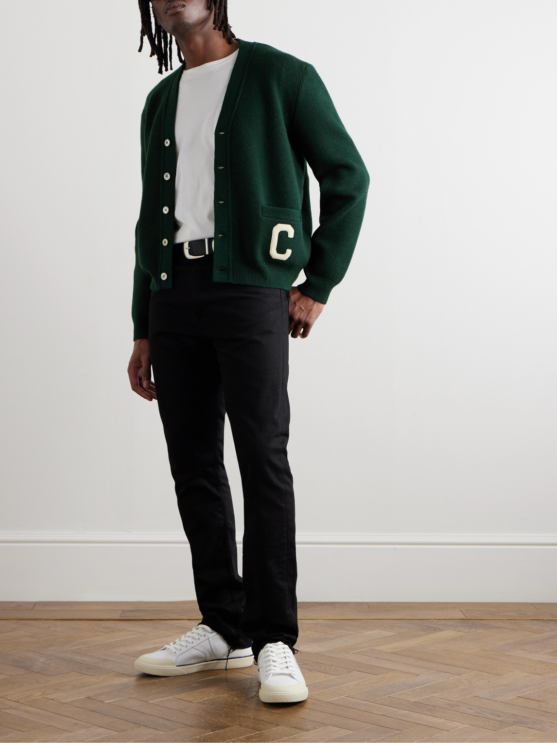Logo-Appliquéd Wool Cardigan — 2