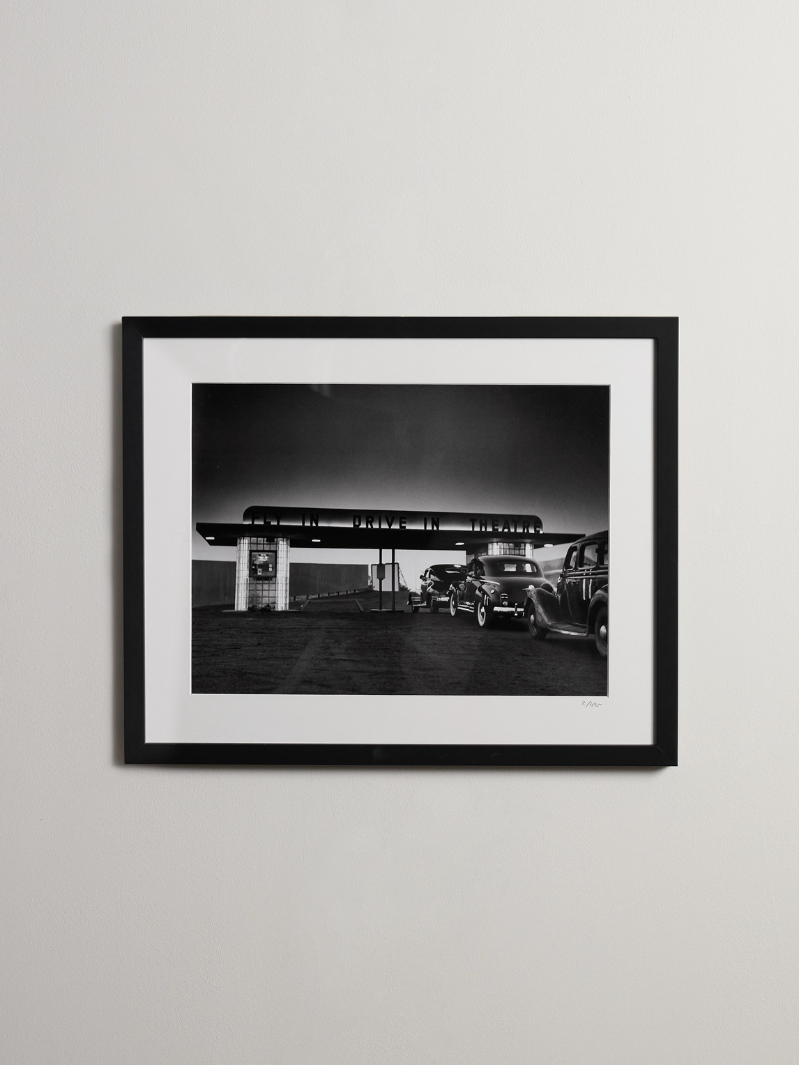 Framed 1948 Fly In, Drive in Movie Print, 16" x 20"