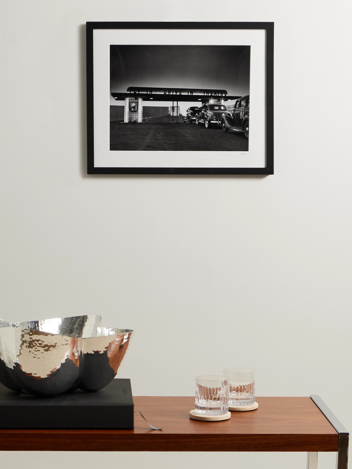 Framed 1948 Fly In, Drive in Movie Print, 16" x 20" — 2