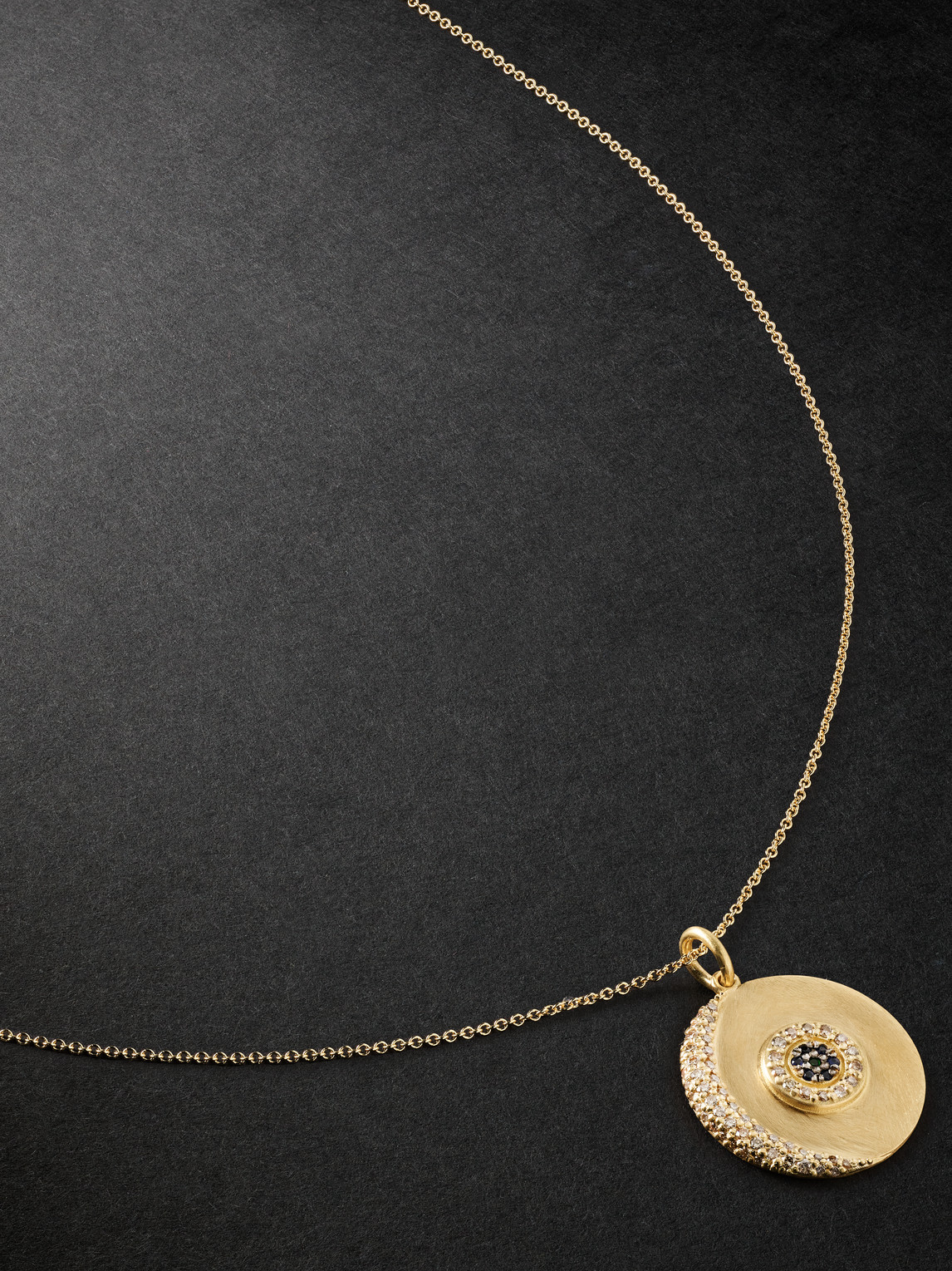 Ileana Makri Lunar Eclipse Gold Multi-stone Pendant Necklace