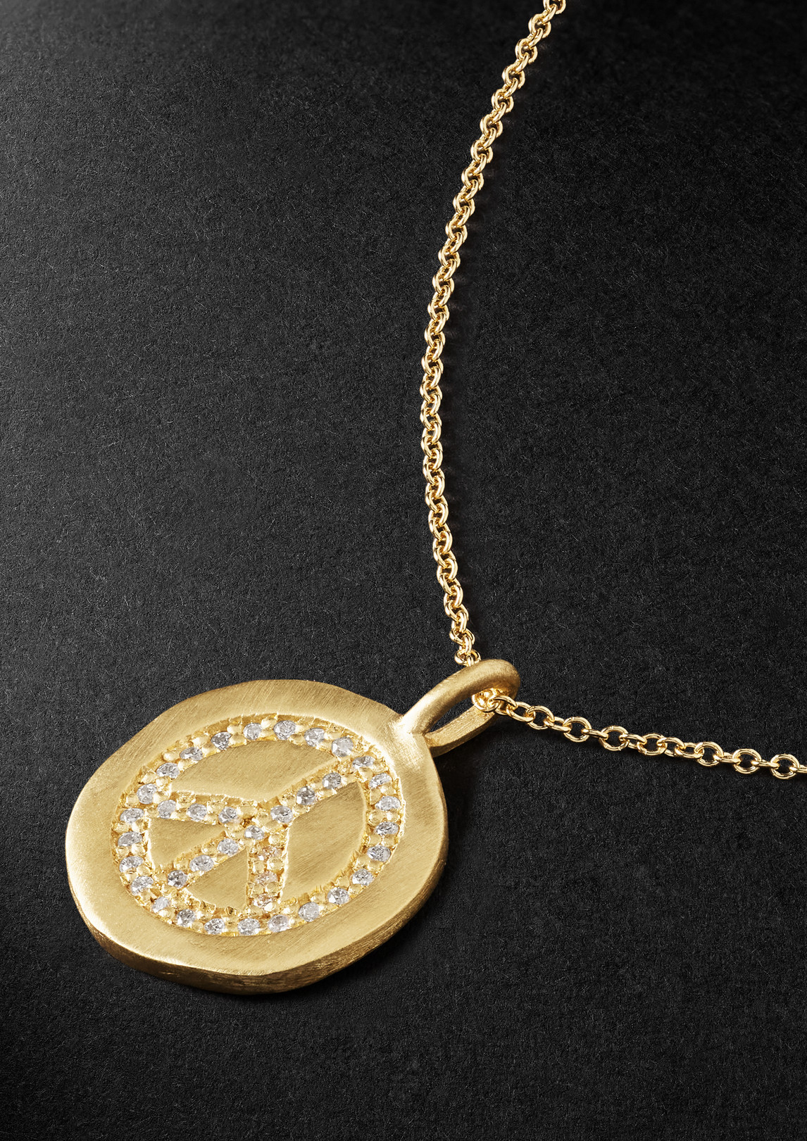 Shop Ileana Makri Peaceful Gold Diamond Pendant Necklace In Unknown