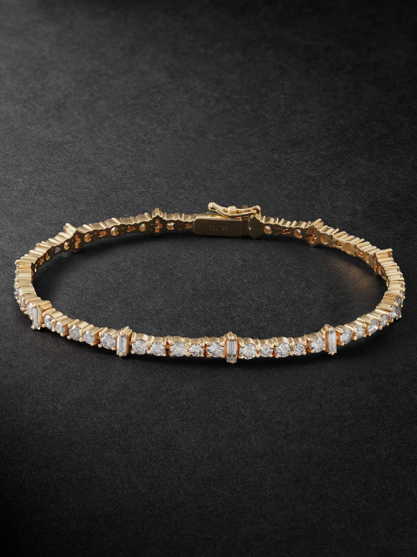Ileana Makri Rivulet Gold Diamond Bracelet