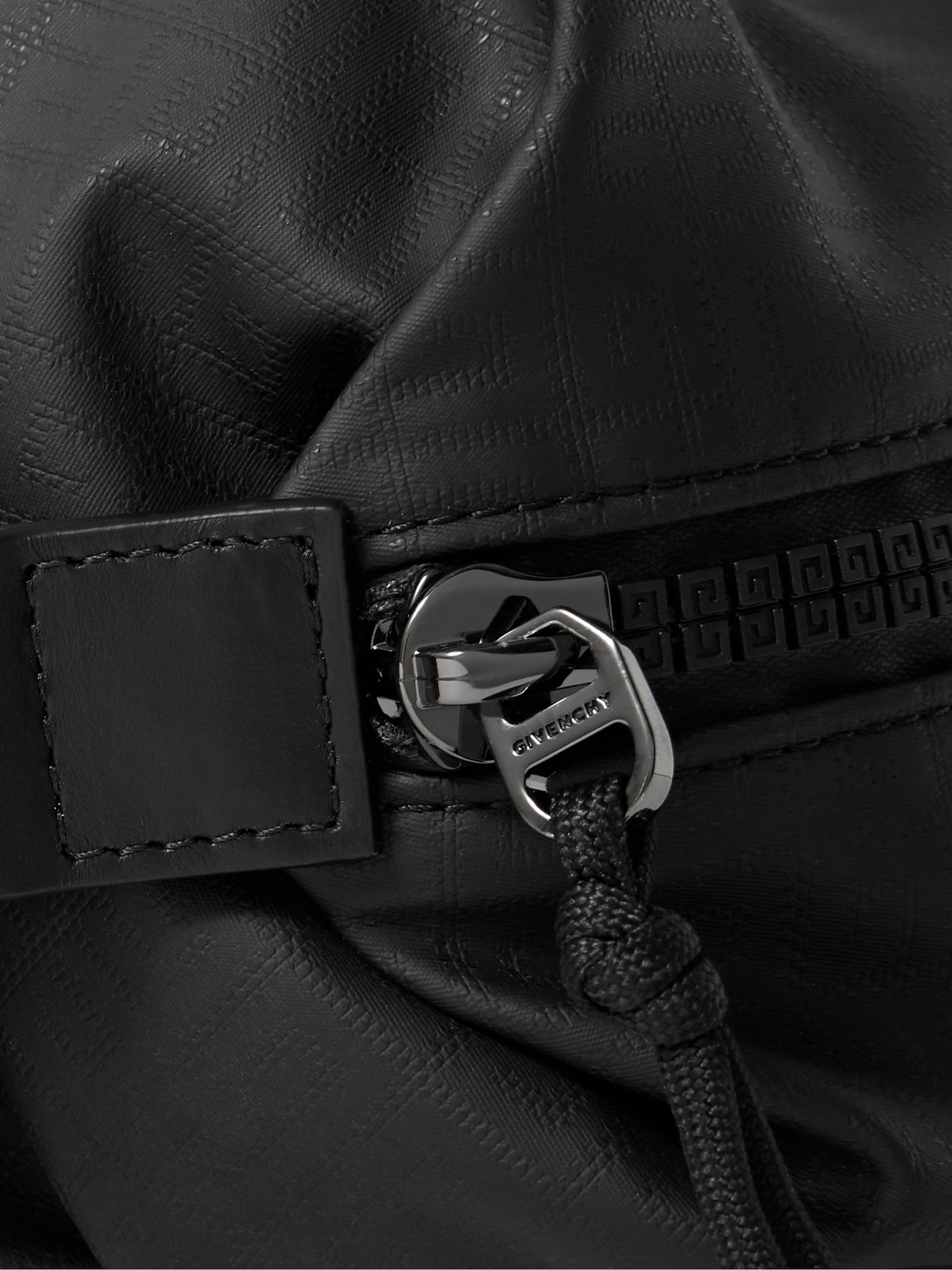 Shop Givenchy G-zip Logo-detailed Coated-nylon Belt Bag In Black