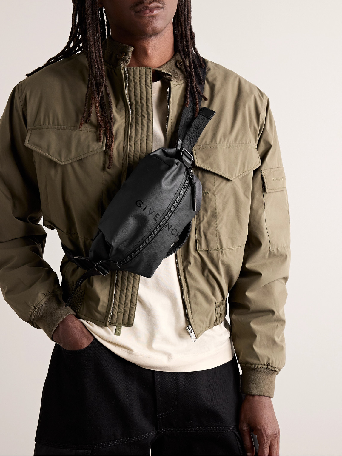 Givenchy G-Zip Logo-Detailed Coated-Nylon Belt Bag Smart Closet