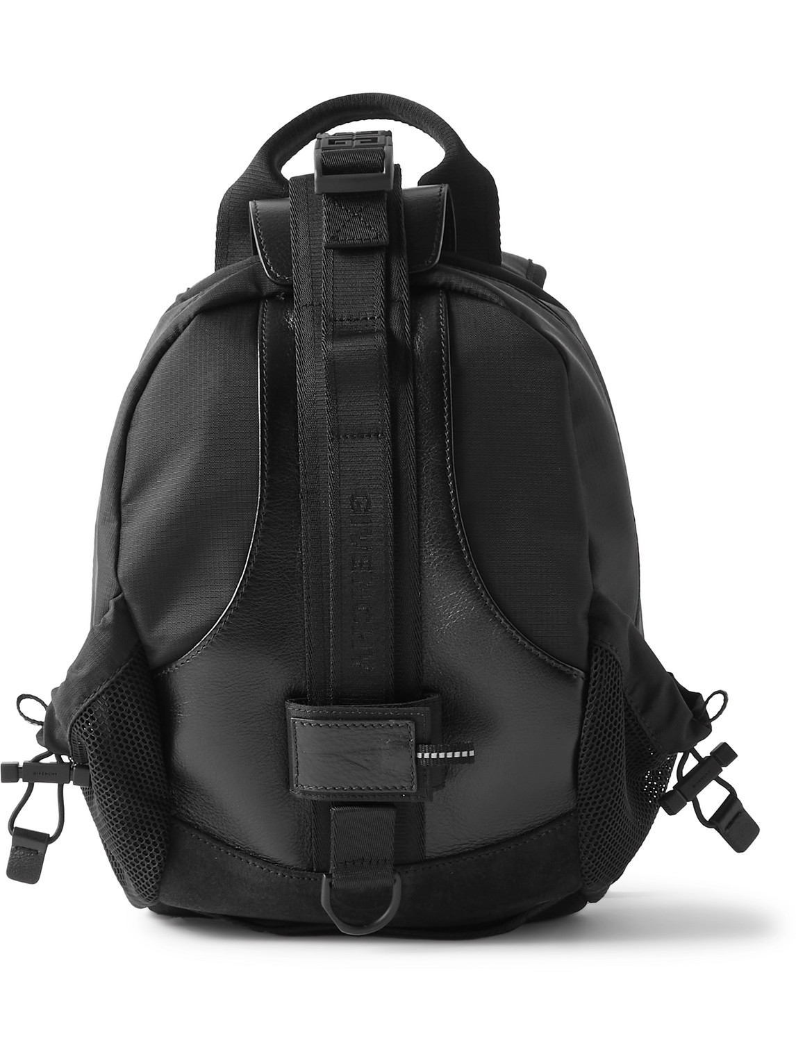 G-Trail Small Suede-Trimmed Full-Grain Leather and Ripstop Backpack