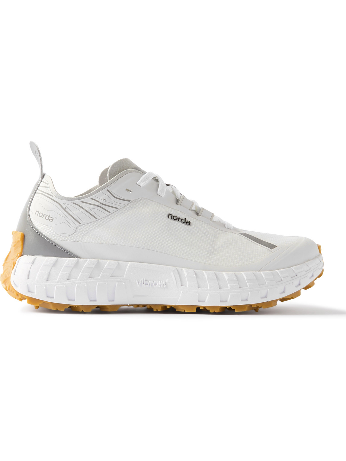 Shop Norda 001 Rubber-trimmed Bio-dyneema® Trail Running Sneakers In White