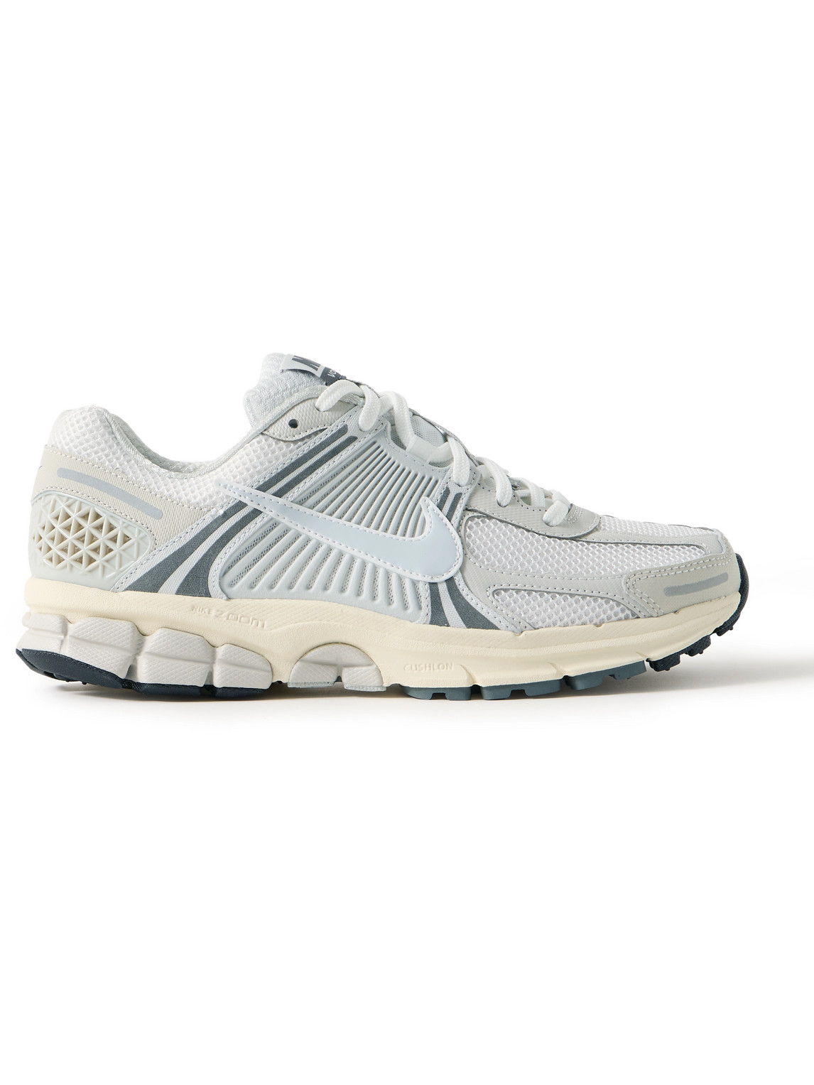 NIKE ZOOM VOMERO 5 FAUX LEATHER AND RUBBER-TRIMMED MESH SNEAKERS