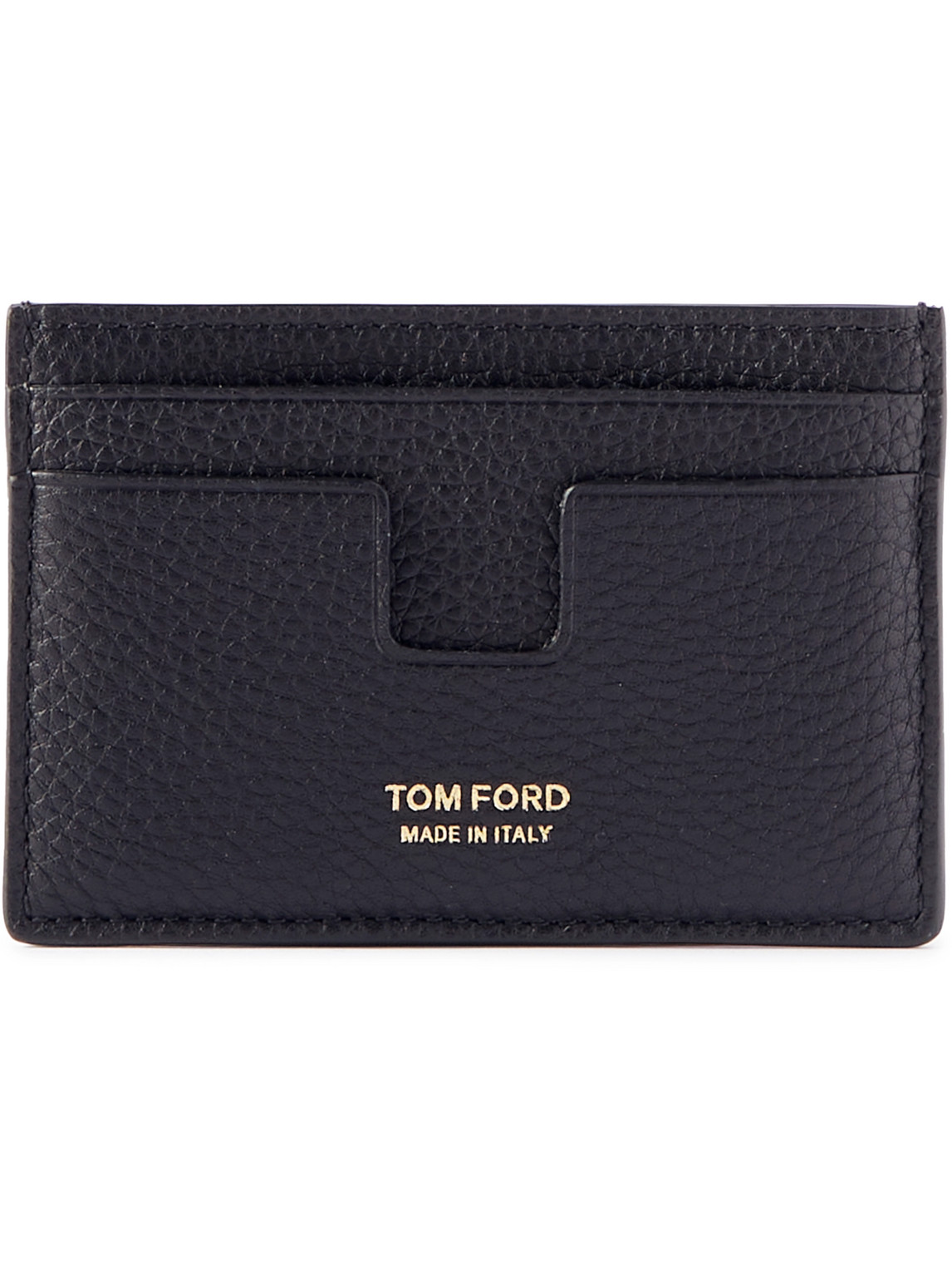 Tom Ford Full-grain Leather Cardholder In Black