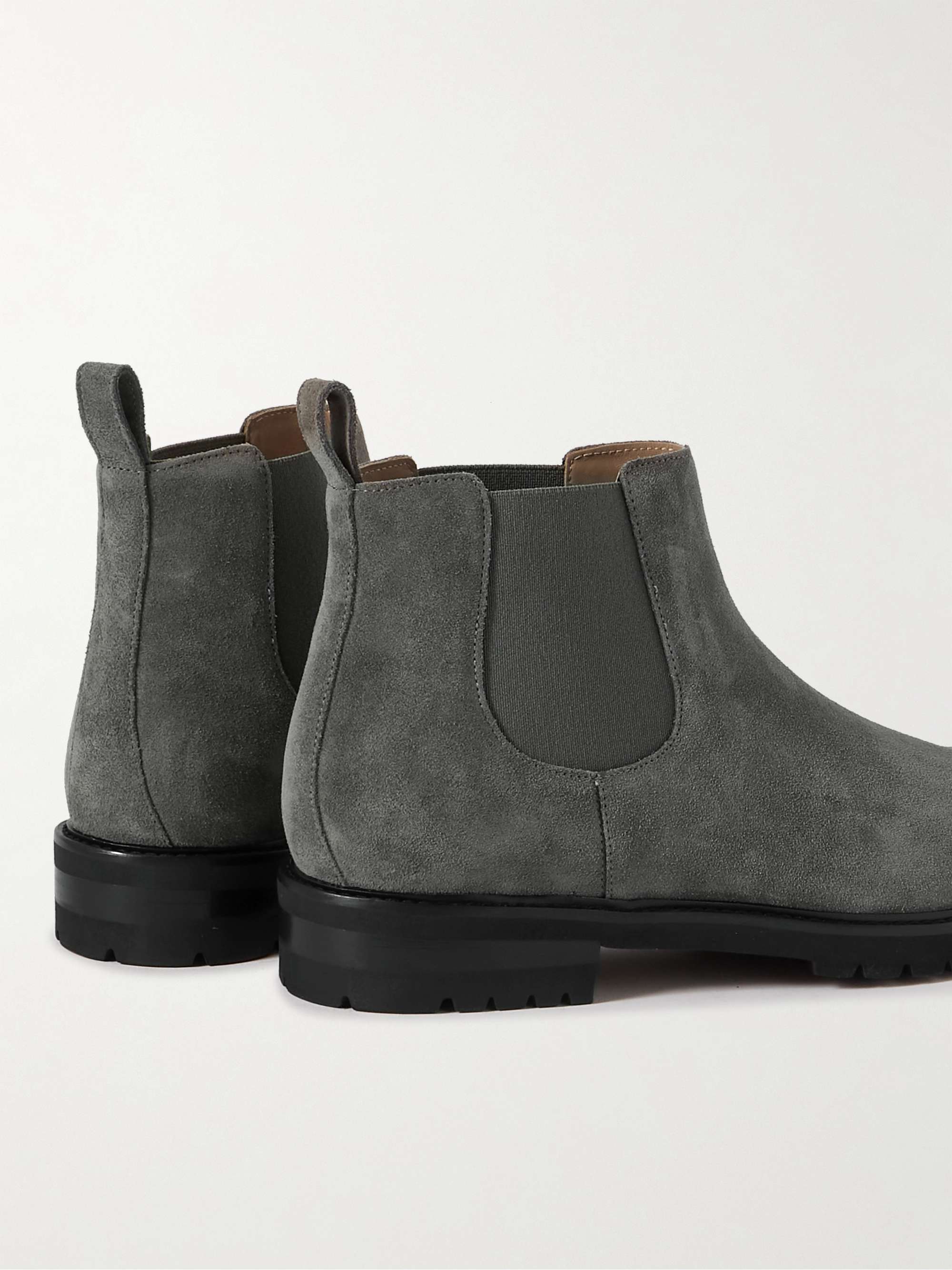 MANOLO BLAHNIK Brompton Suede Chelsea Boots