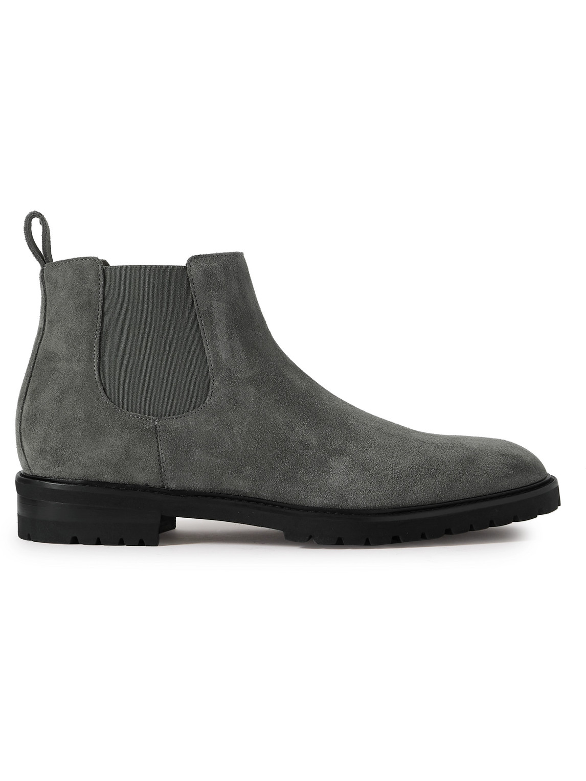 Manolo Blahnik Brompton Suede Chelsea Boots In Grey