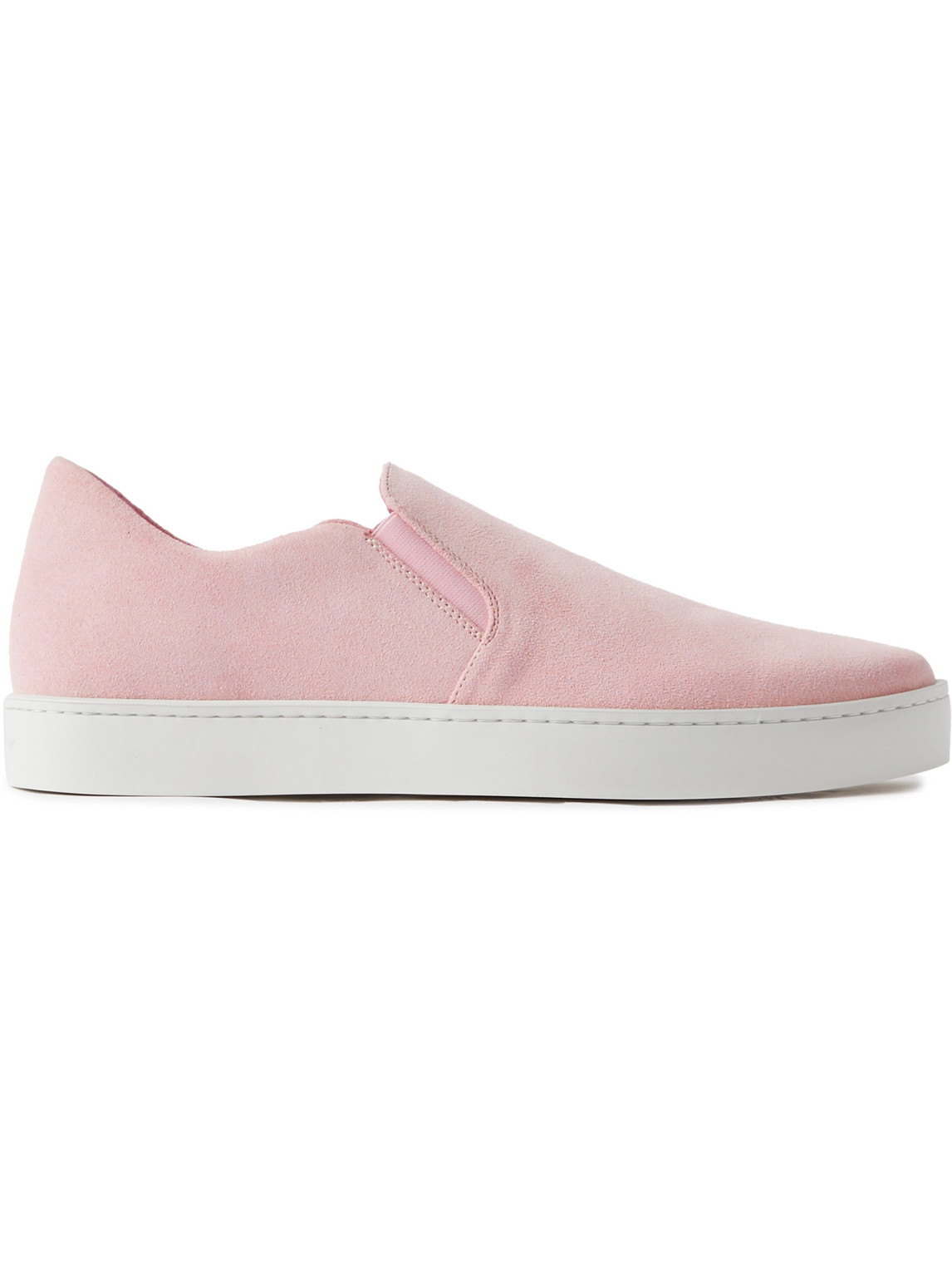 Manolo Blahnik Nadores Suede Slip-on Sneakers In Pink