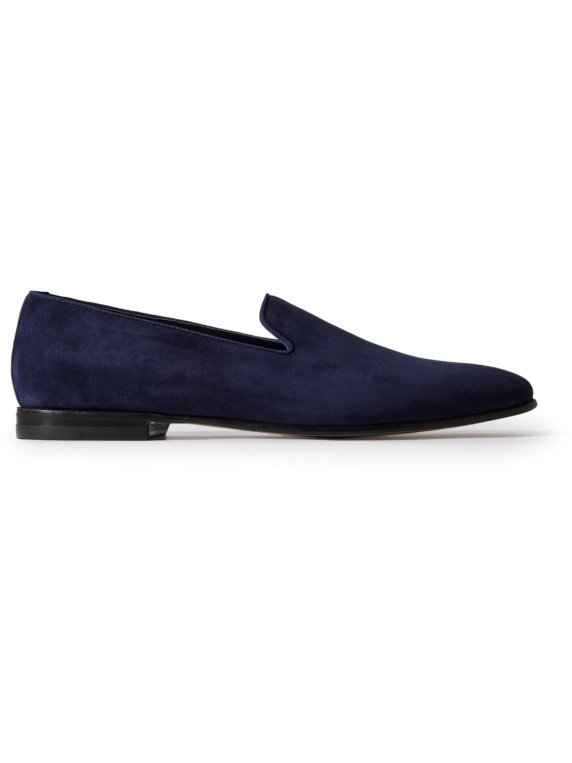 Manolo Blahnik Mario Suede Loafers In Blue