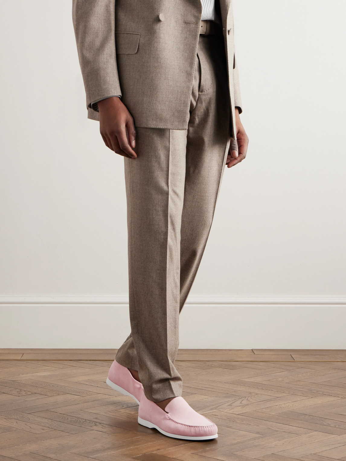 MANOLO BLAHNIK MONACO SUEDE LOAFERS