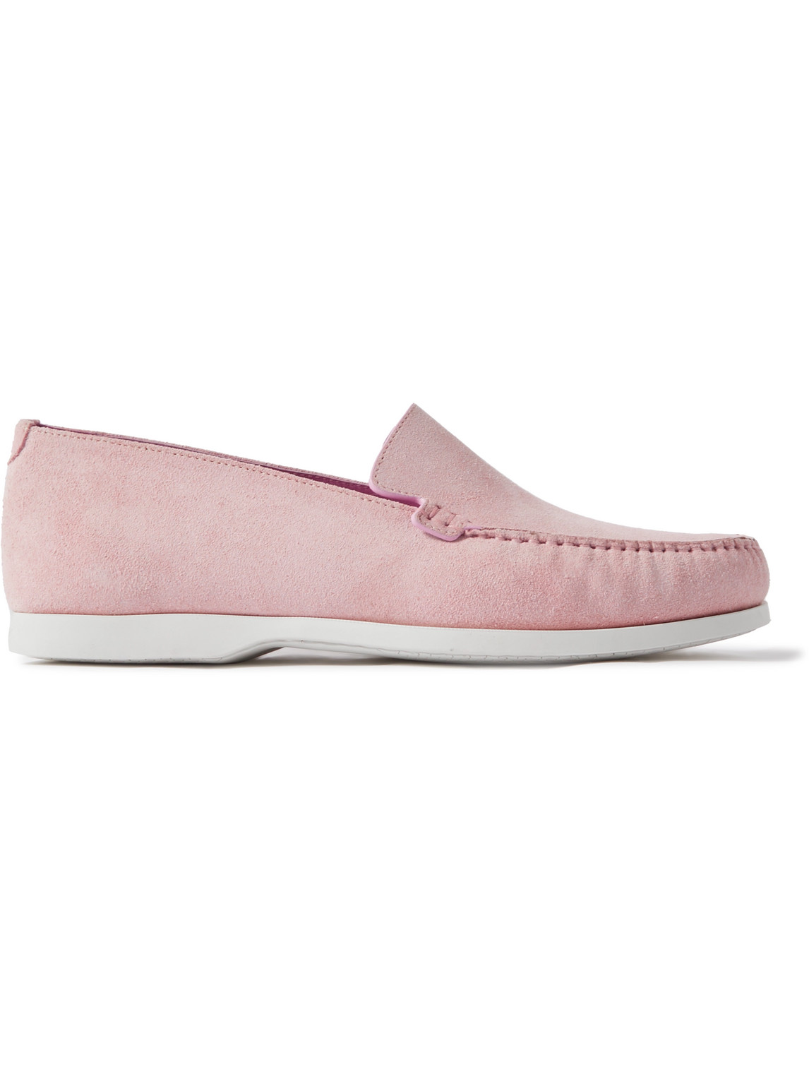 Manolo Blahnik Monaco Suede Loafers In Pink