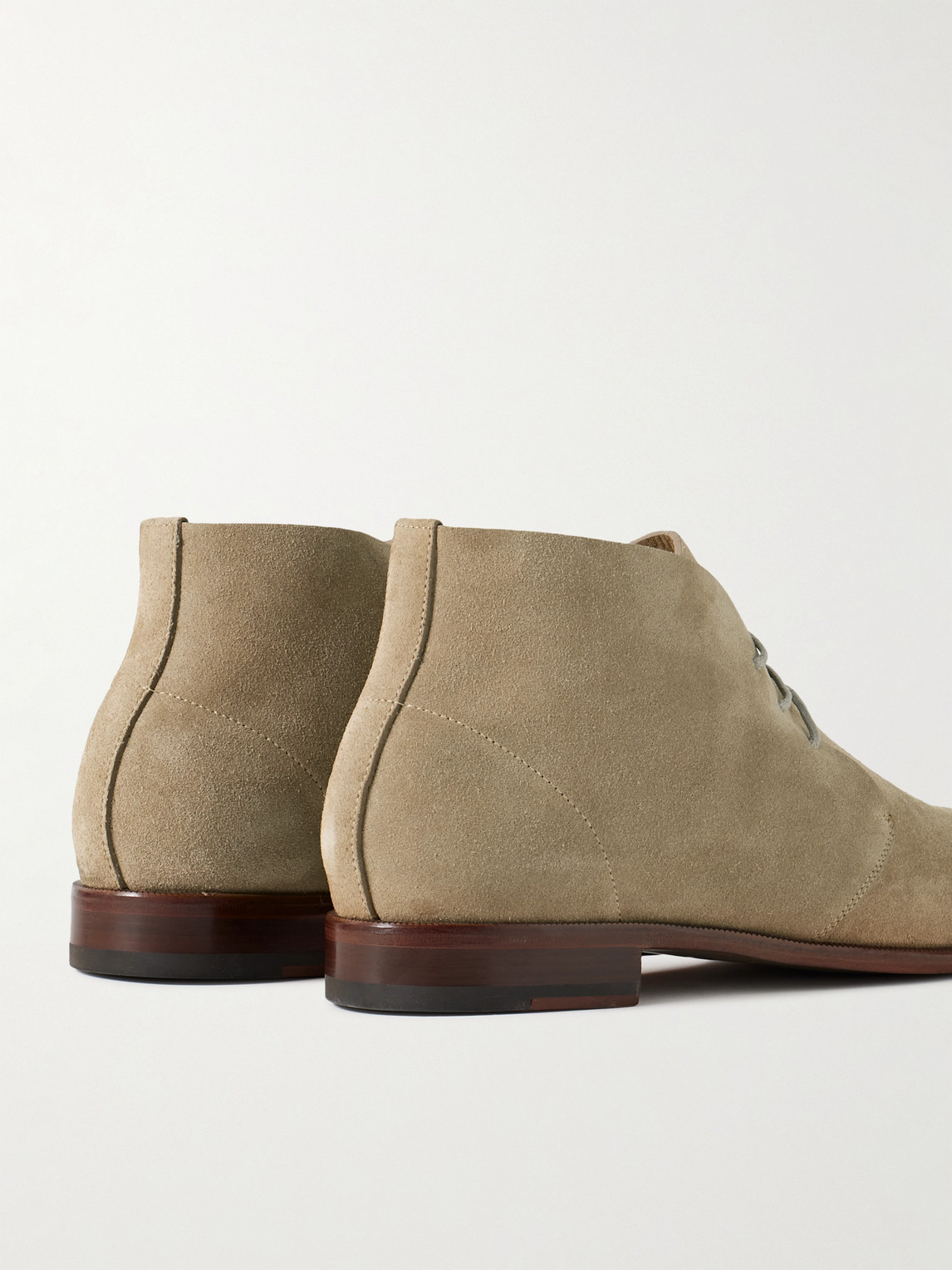 Shop Manolo Blahnik Berwick Suede Chukka Boots In Neutrals