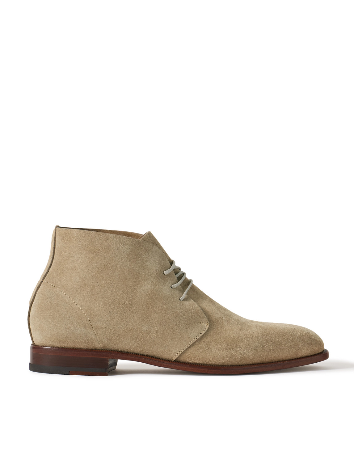 Manolo Blahnik Berwick Suede Chukka Boots In Neutrals