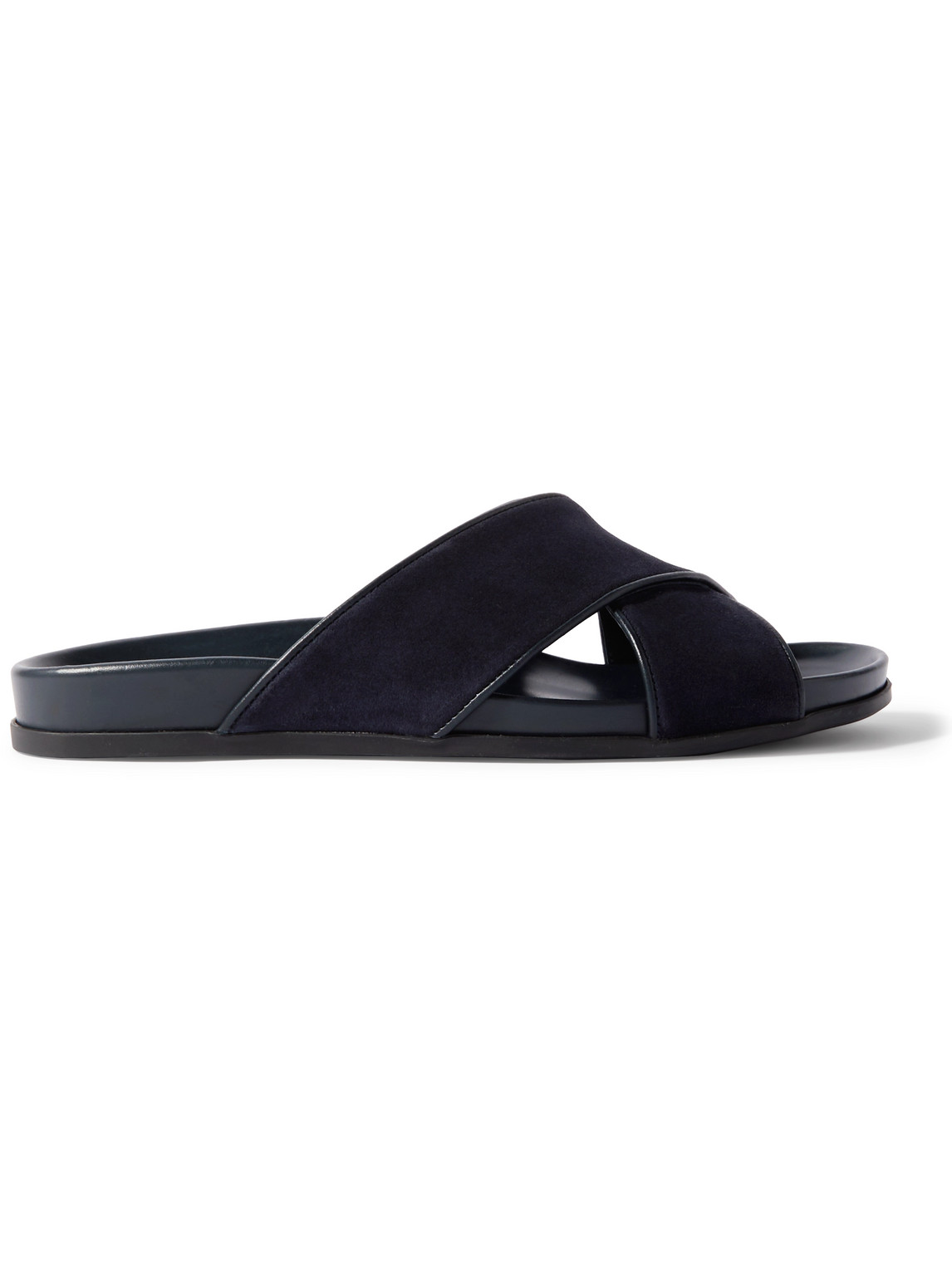 Chiltern Leather-Trimmed Suede Sandals