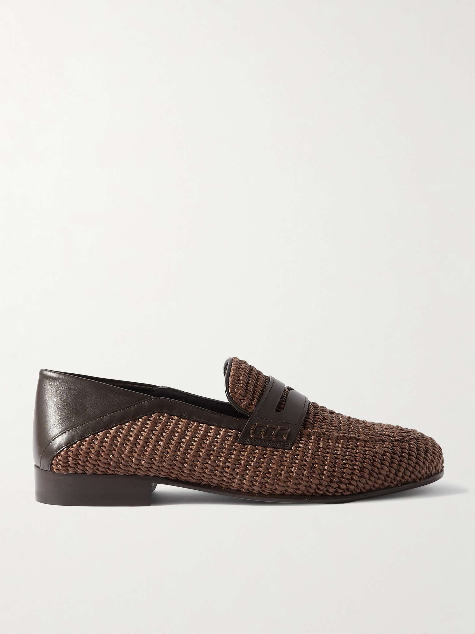 MANOLO BLAHNIK Perritamu leather Flat Loafers Mule Sandals shoes Brown 34