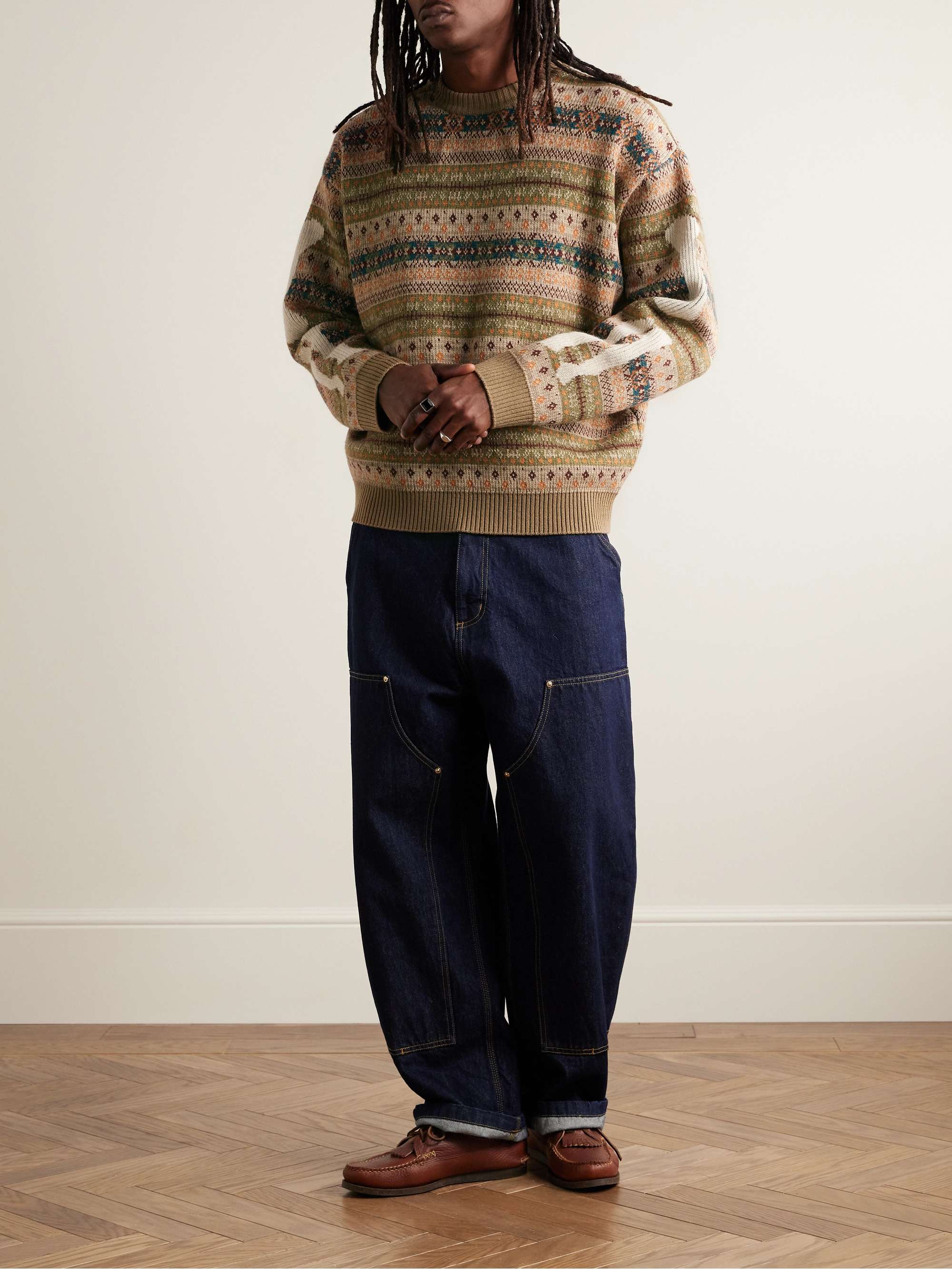 KAPITAL Fair Isle Wool-Blend Sweater for Men | MR PORTER