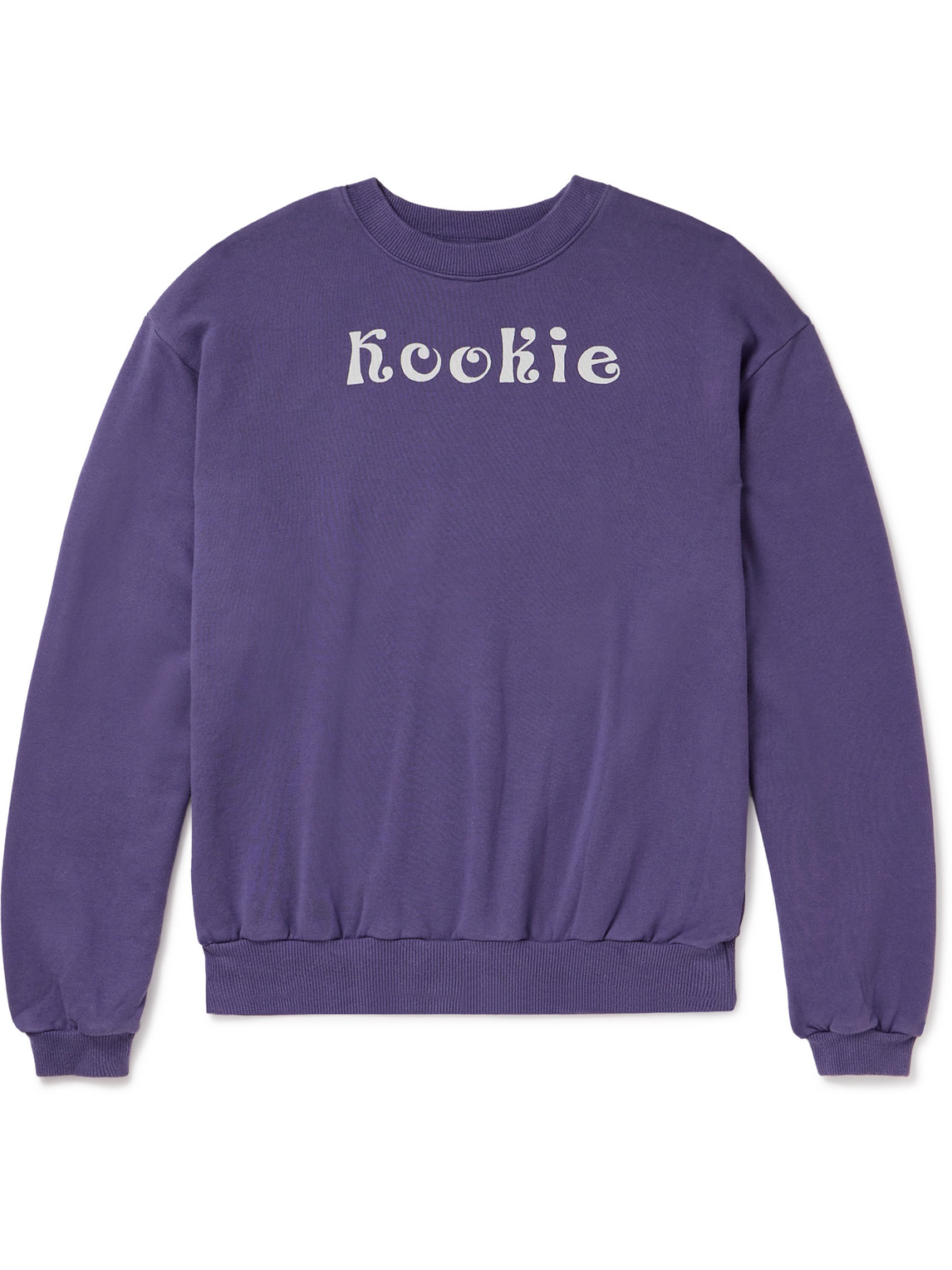 Kapital Kookie Printed Cotton-jersey Sweatshirt In Purple