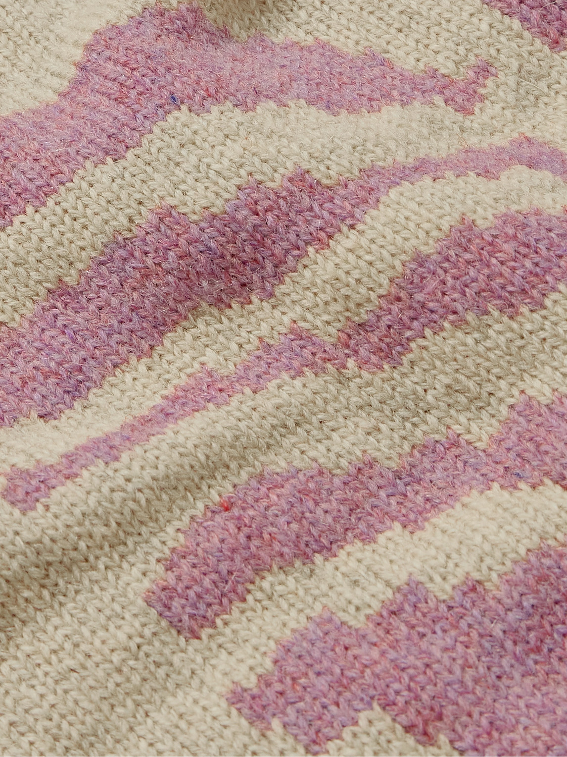 Shop Kapital 5g Intarsia Wool Sweater In Pink