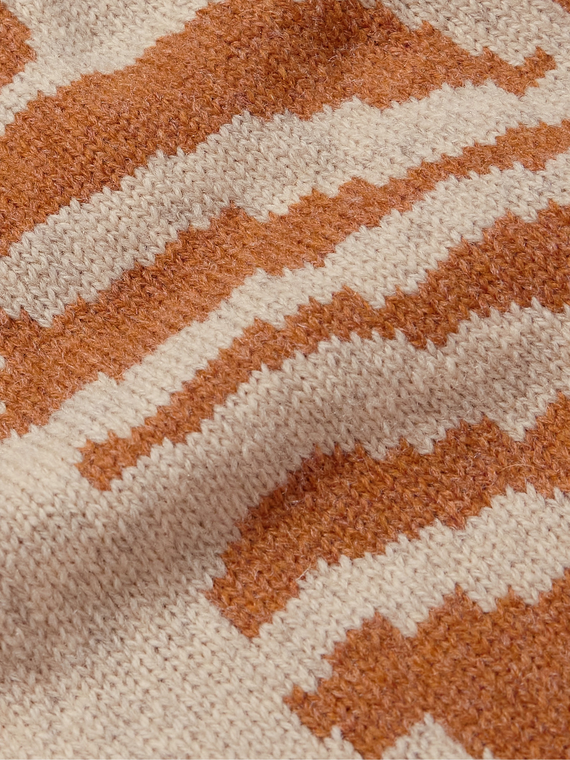 Shop Kapital 5g Intarsia Wool Sweater In Orange