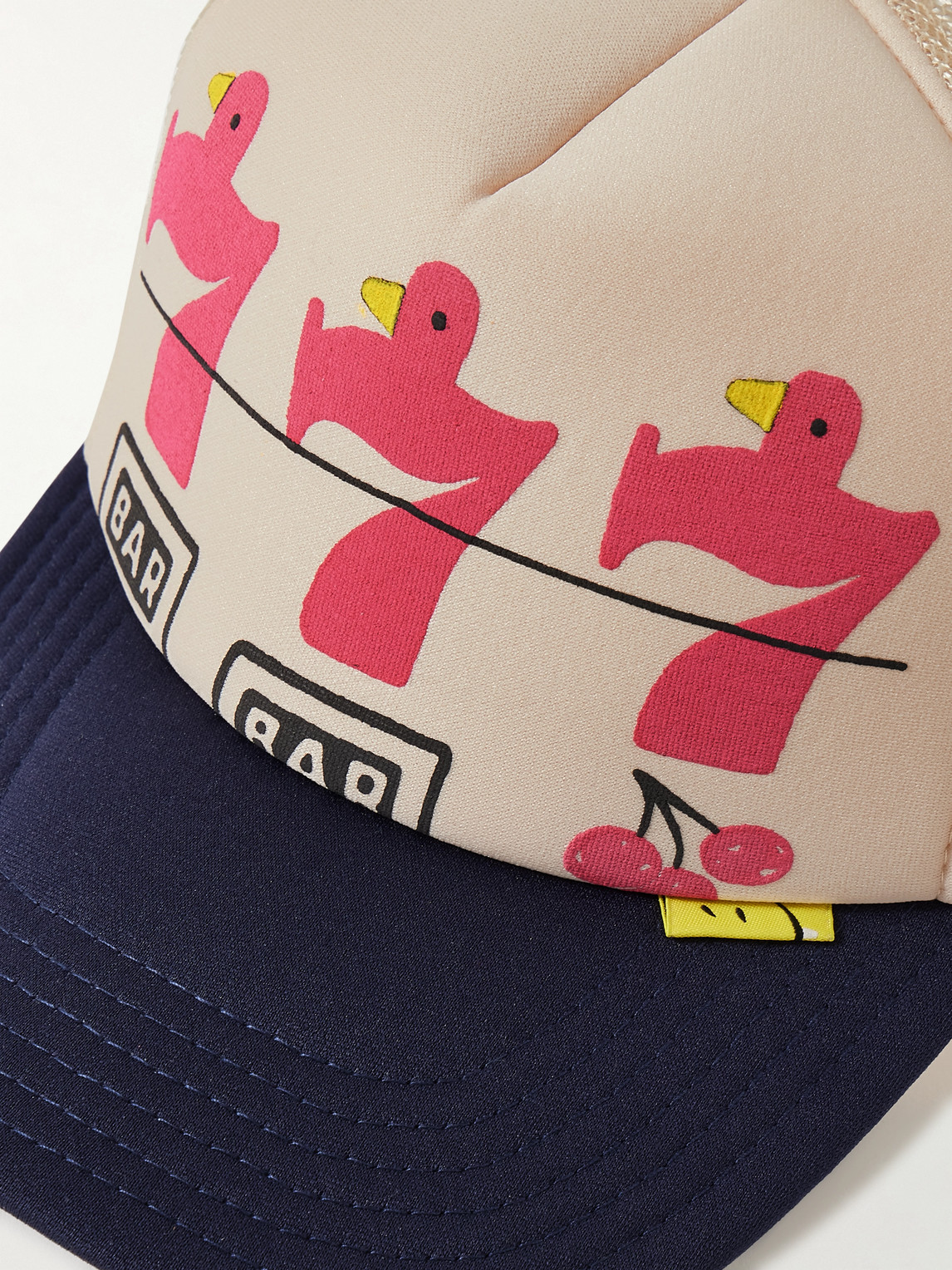 kapital キャピタル　キャップ　ラッキーバッテリーバード　kountry Kapital Lucky Battery Bird Trucker Cap Charcoal/Red Men's