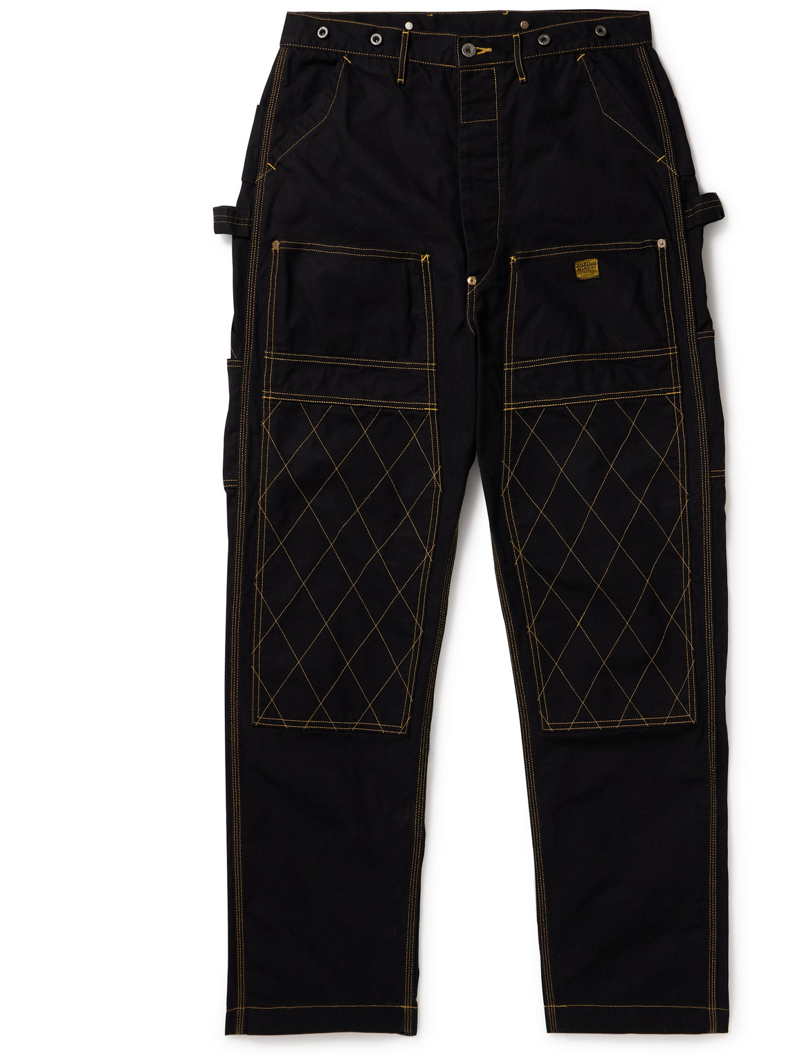 Kapital Lumber Straight-leg Panelled Jeans In Black