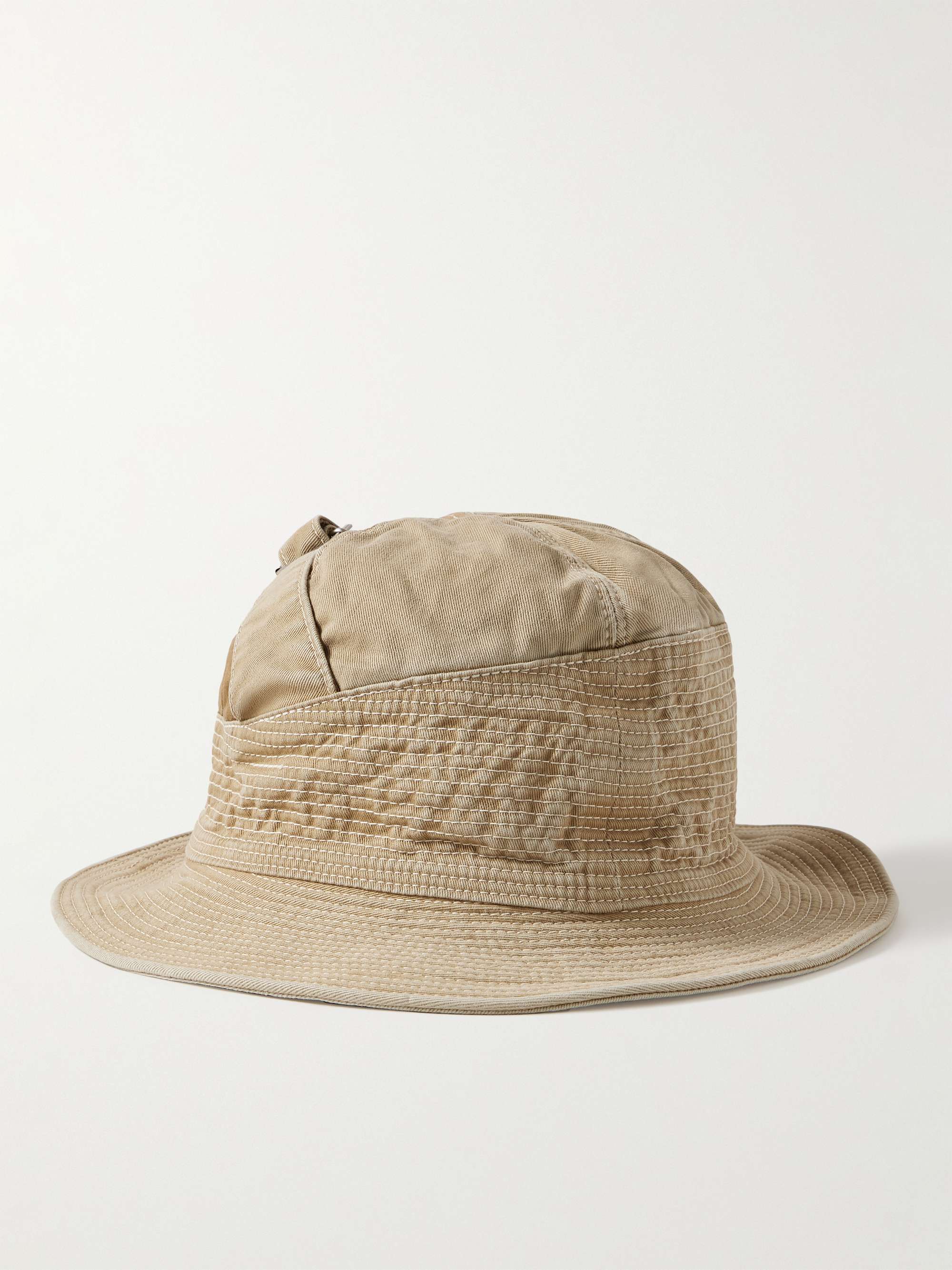 The Old Man and the Sea Distressed Buckled Cotton-Twill Bucket Hat