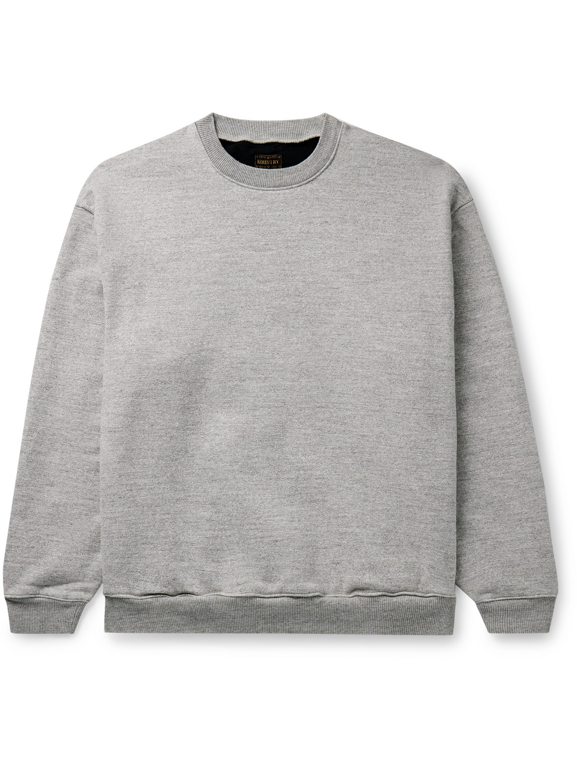 Kapital Patchwork Cotton-blend Jersey Sweatshirt In Gray