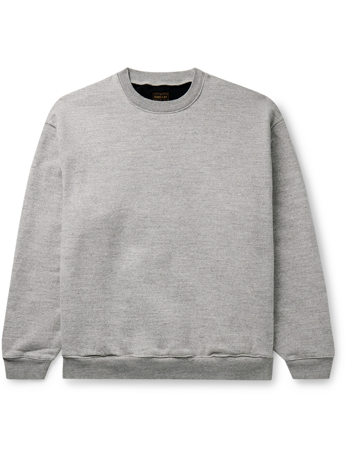 Kapital Patchwork Cotton-blend Jersey Sweatshirt In Grey