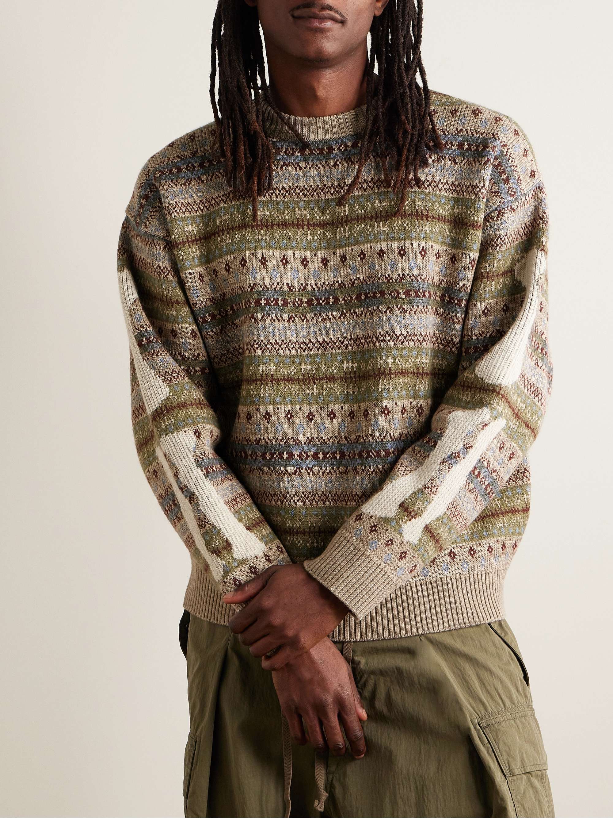 KAPITAL Fair Isle Wool-Blend Sweater for Men | MR PORTER